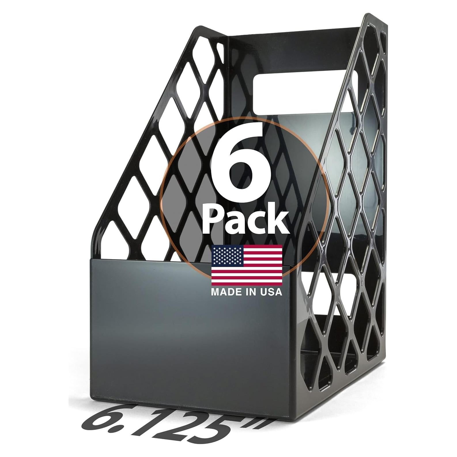 Archivo de Revistas Officemate Negro 6 Unidades 30.5x38.1x12.7 cm