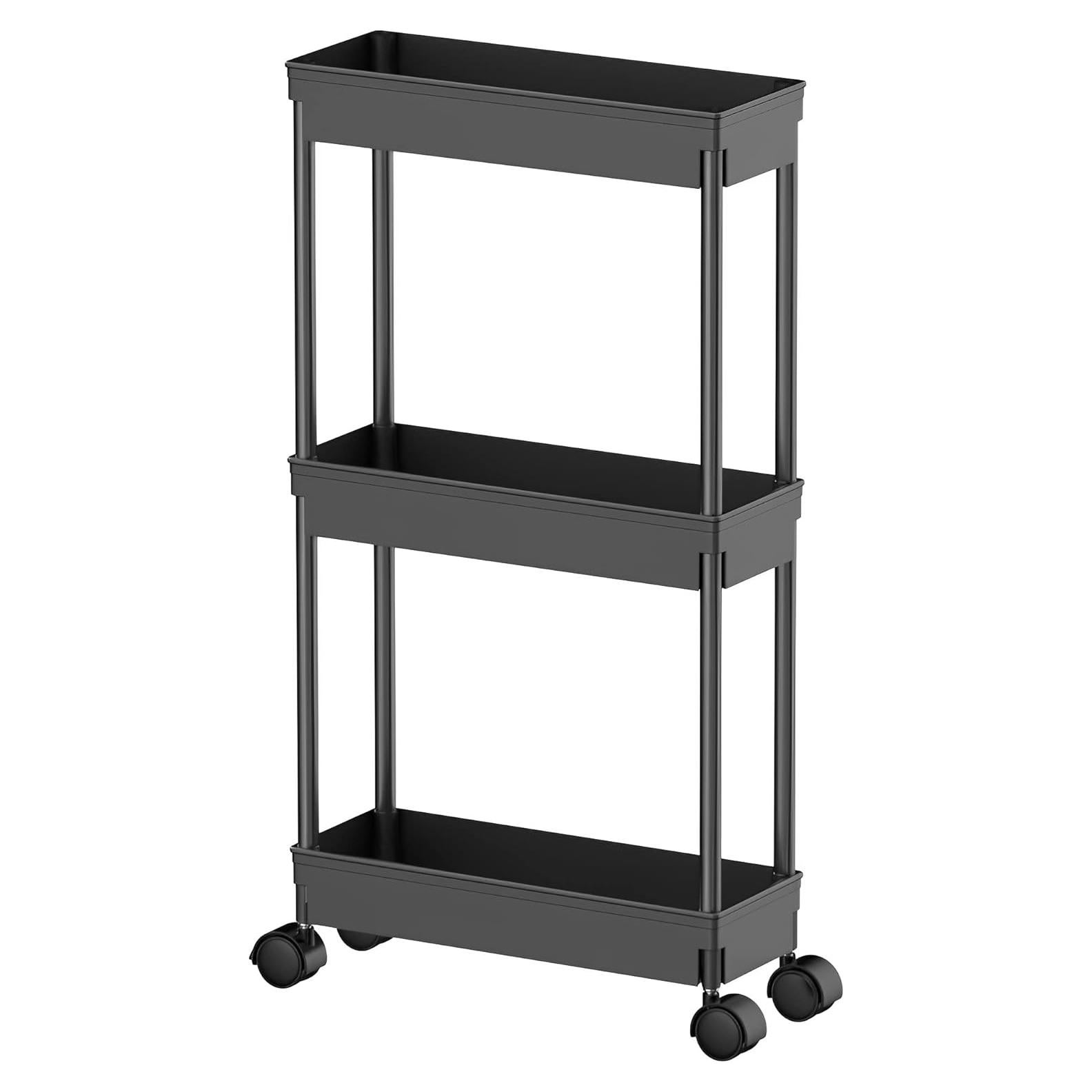 Carro Rodante de Almacenamiento Sooyee 3 Niveles Negro