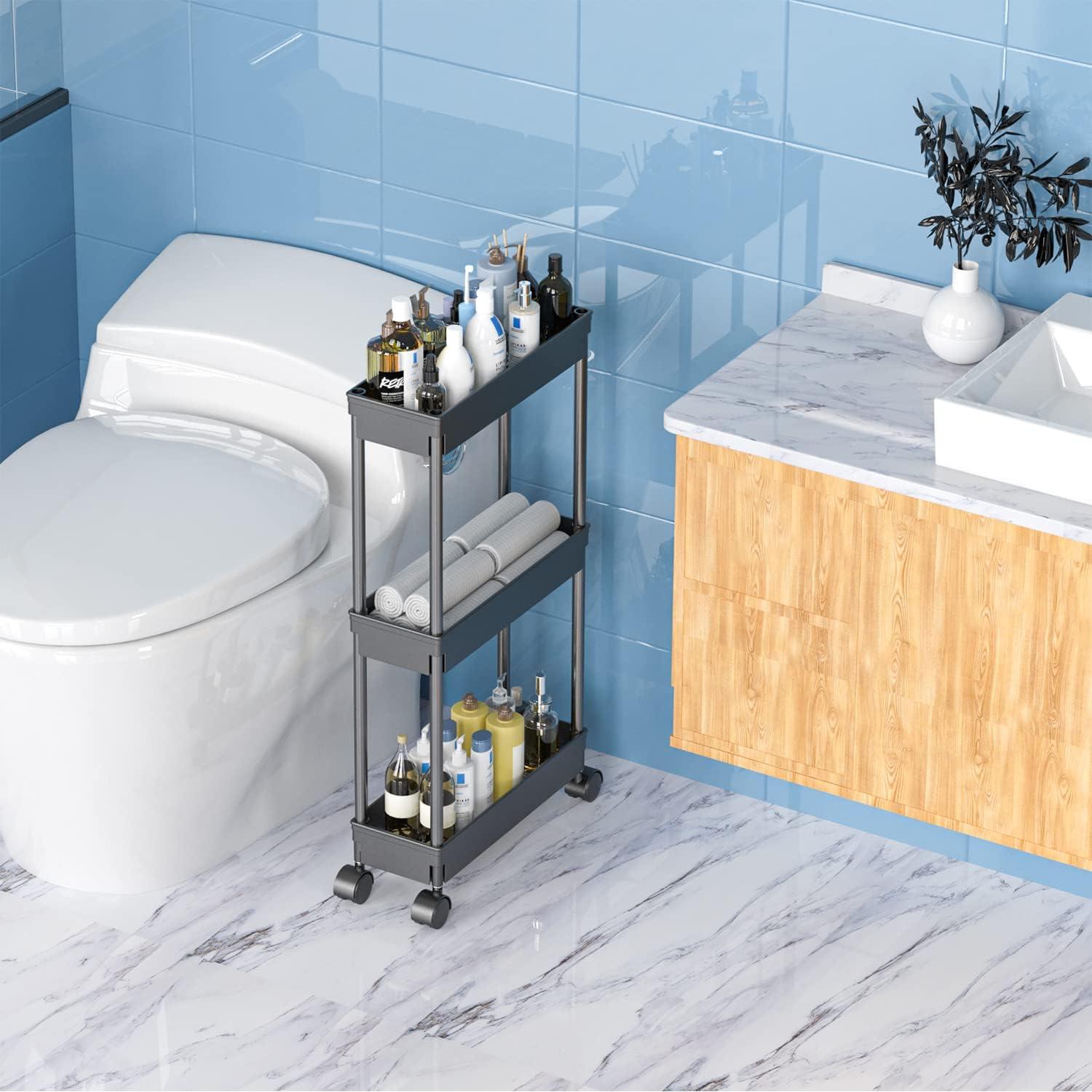 Carro Rodante de Almacenamiento Sooyee 3 Niveles Negro