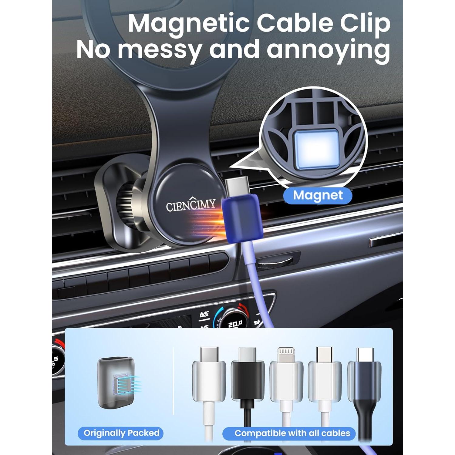 Soporte para Coche Magnético Ciencimy CM30 Negro Ajustable