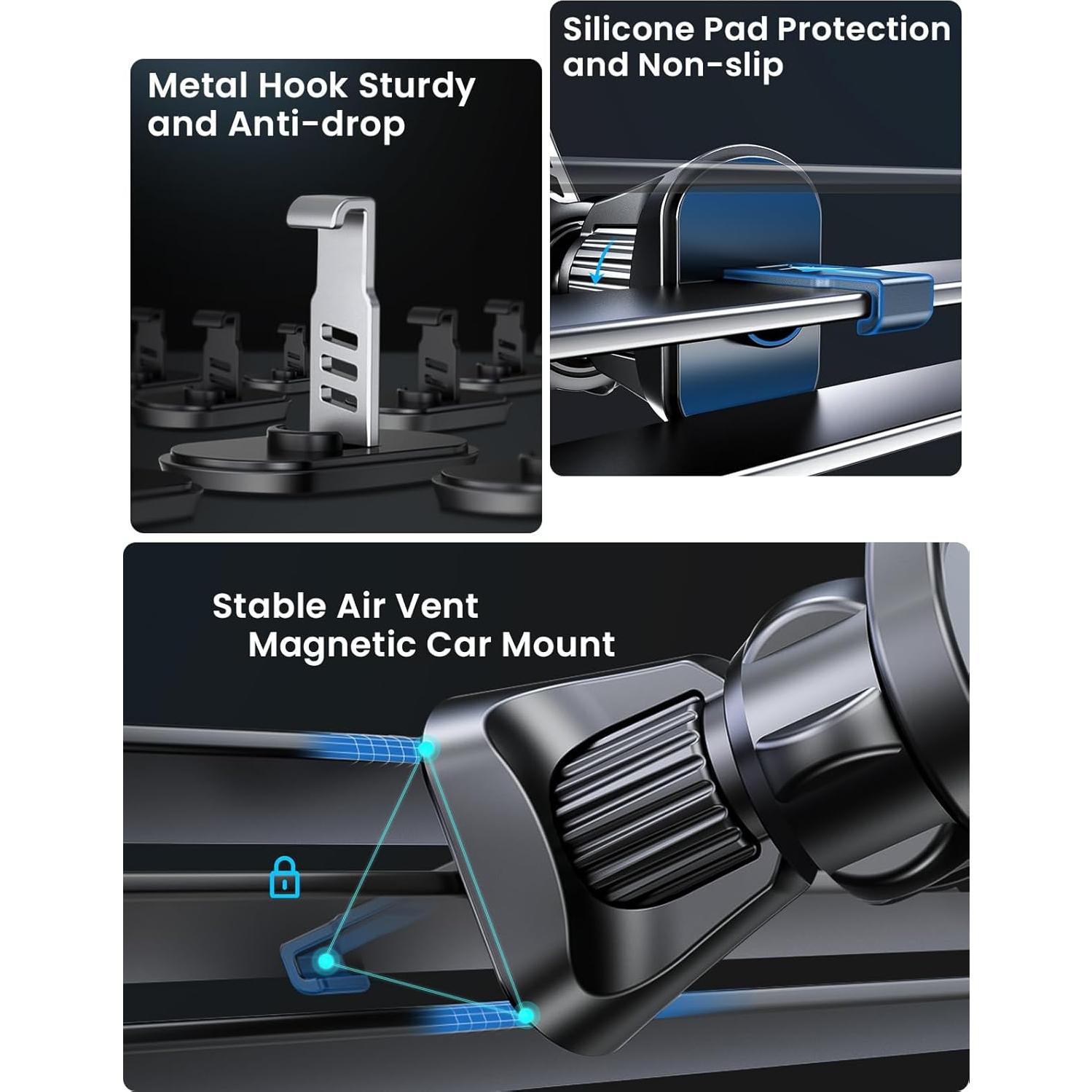 Soporte para Coche Magnético Ciencimy CM30 Negro Ajustable