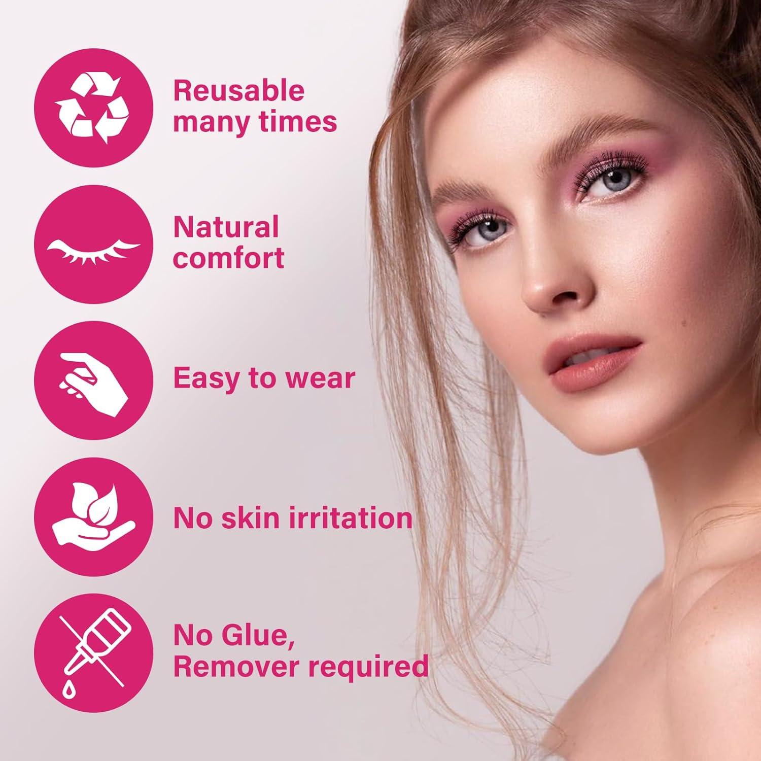 Pestañas Magnéticas Reutilizables PRO LASHBEAUTY 1 Par Encanto