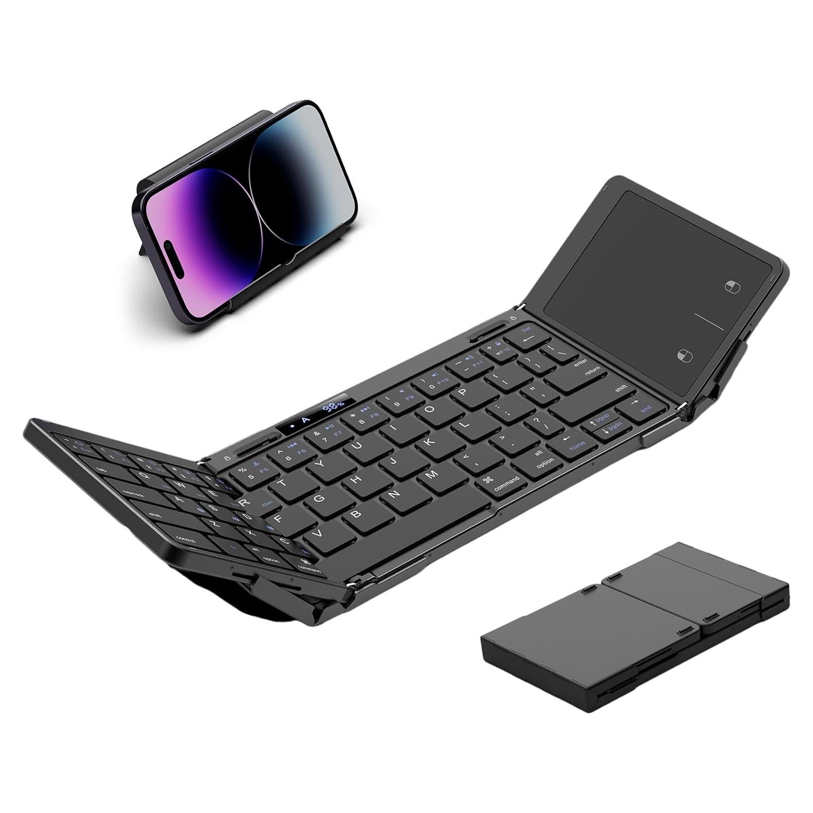 Teclado Plegable Inalámbrico Eelexa con Touchpad y Batería