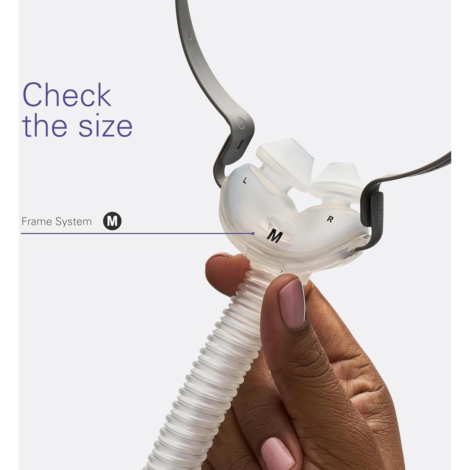 Sistema de Marco CPAP ResMed AirFit P10 - Pequeño con Almohadillas Nasales