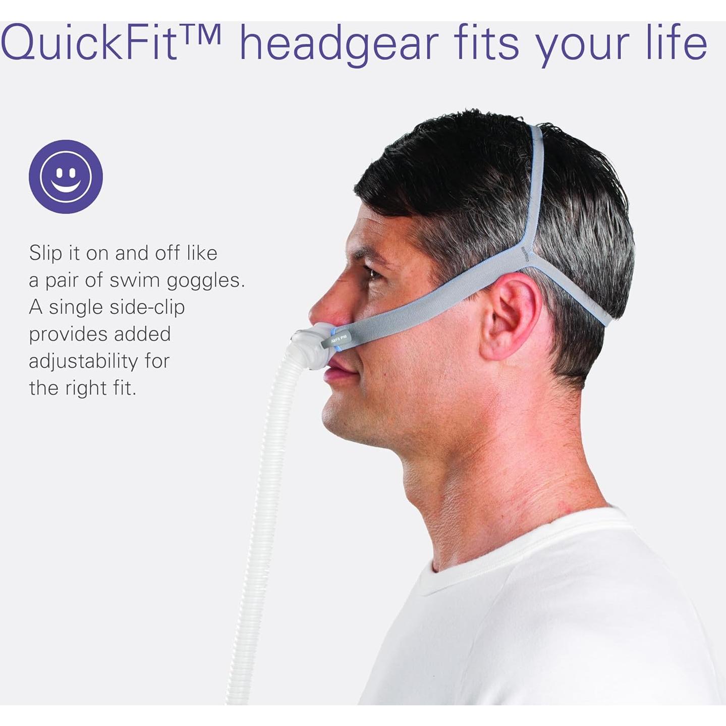 Sistema de Marco CPAP ResMed AirFit P10 - Pequeño con Almohadillas Nasales