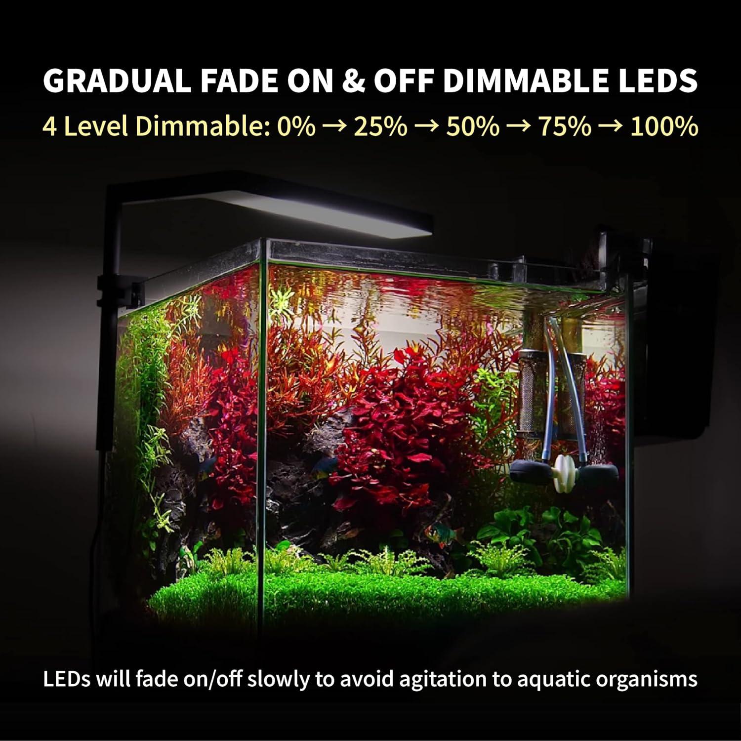 Luz LED ONF Flat Nano+ para Acuario 22.86 cm Control APP