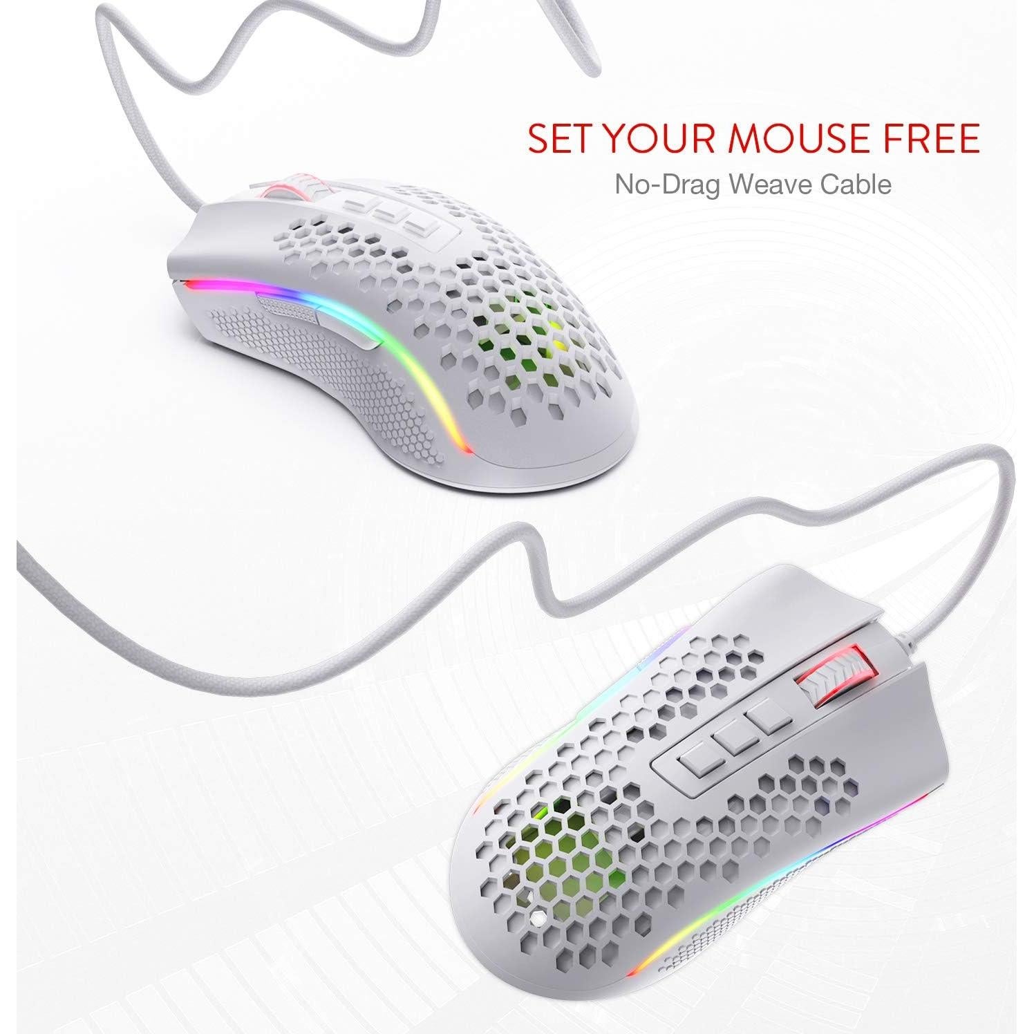 Redragon M808 Storm Ratón Gaming RGB Ultraligero 85g