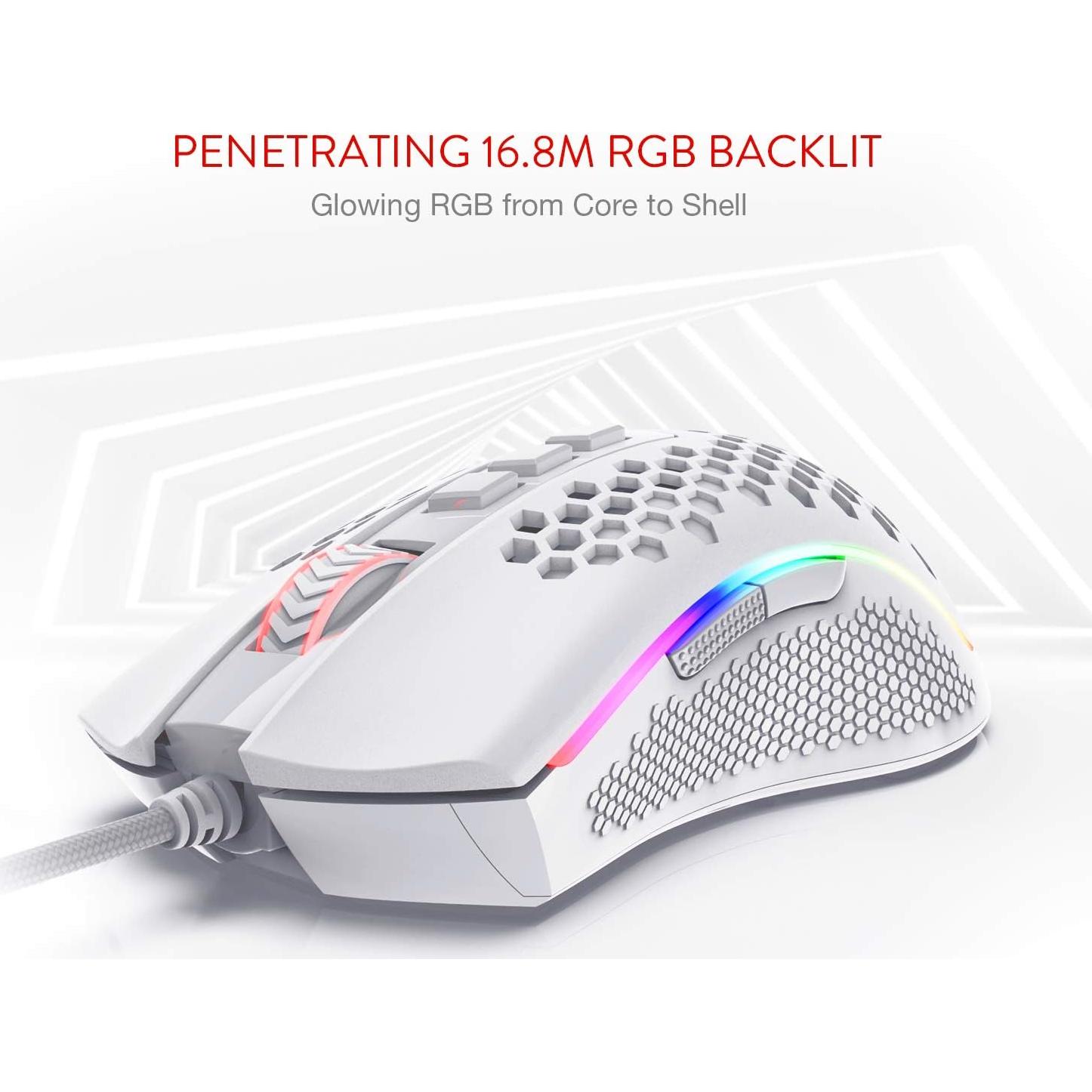 Redragon M808 Storm Ratón Gaming RGB Ultraligero 85g