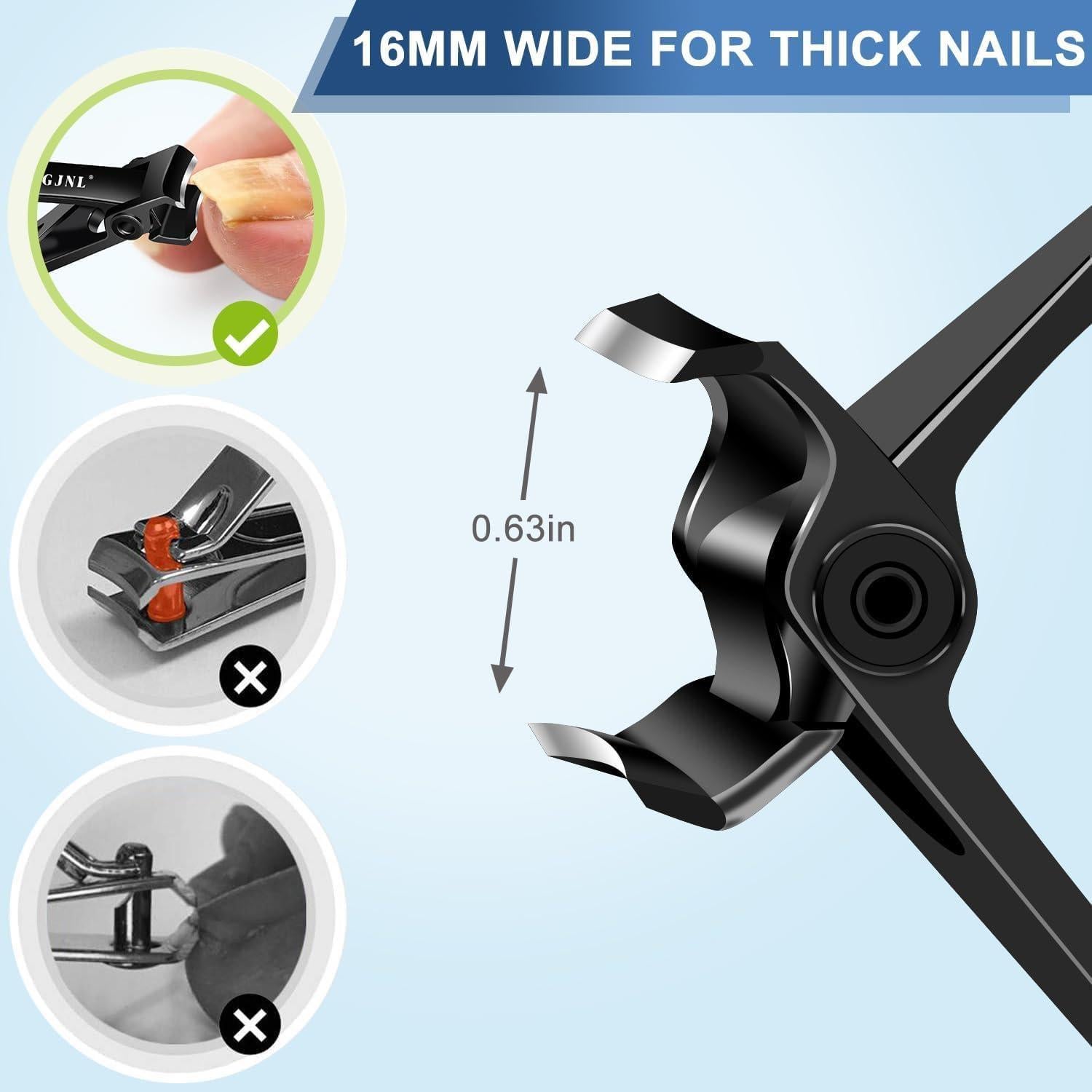 Cortauñas Angulado GJNL para Uñas Gruesas - 16mm