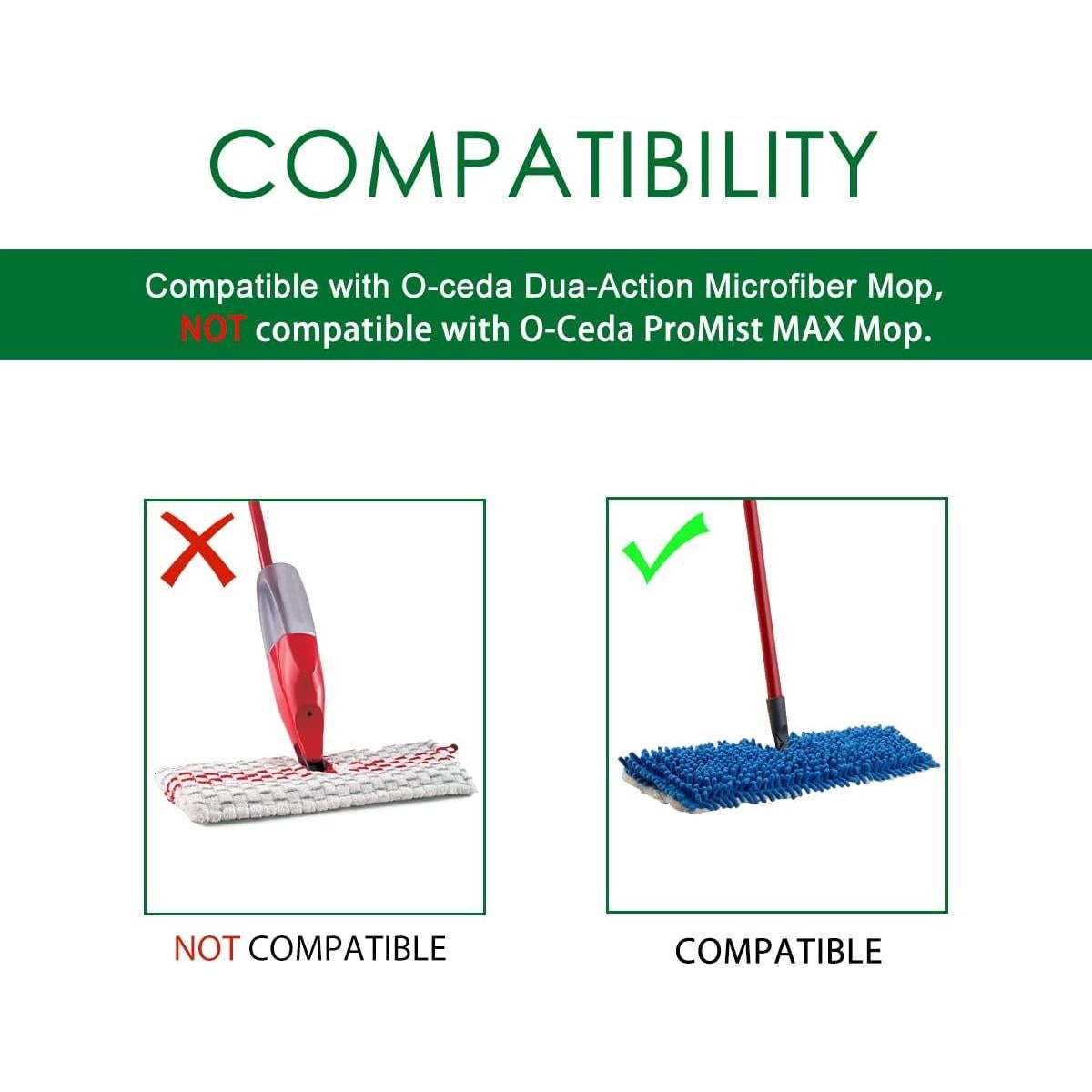 Almohadillas de Repuesto Diteje para Mopa O-ceda Doble Acción - 4 Piezas