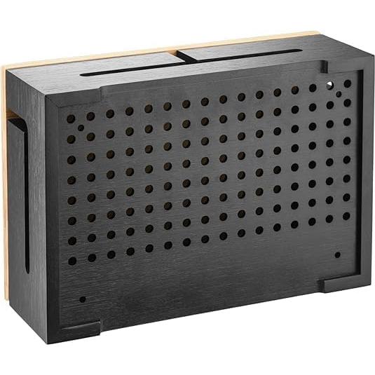 Caja Organizadora de Cables de Bambú Kos Design - 33x21.8 cm