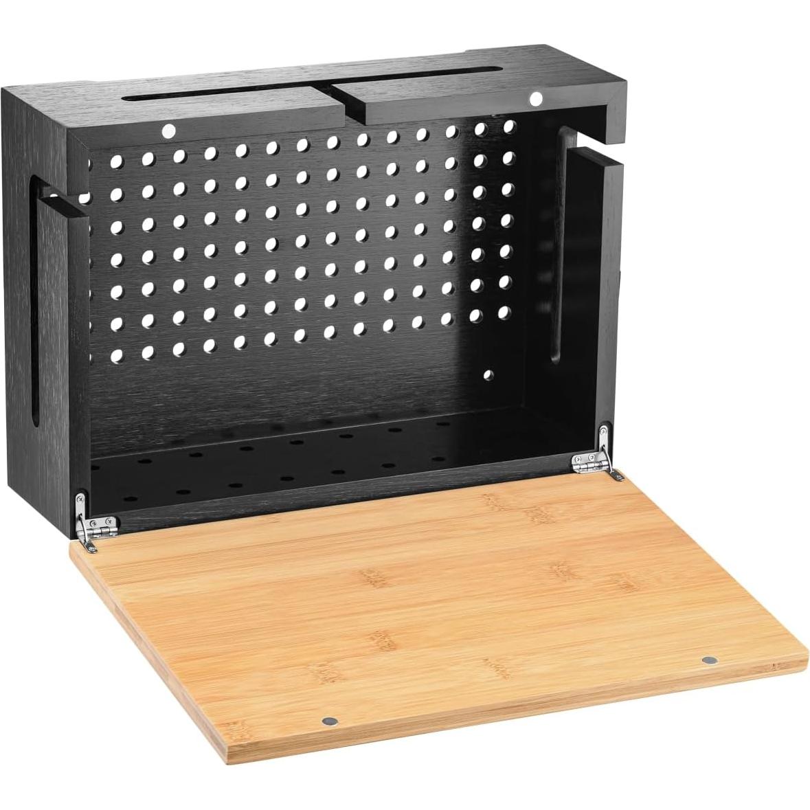 Caja Organizadora de Cables de Bambú Kos Design - 33x21.8 cm