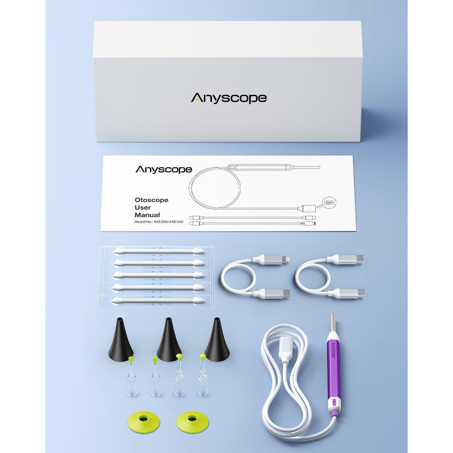 Otoscopio Digital HD AnyScope con Luz LED y Herramientas