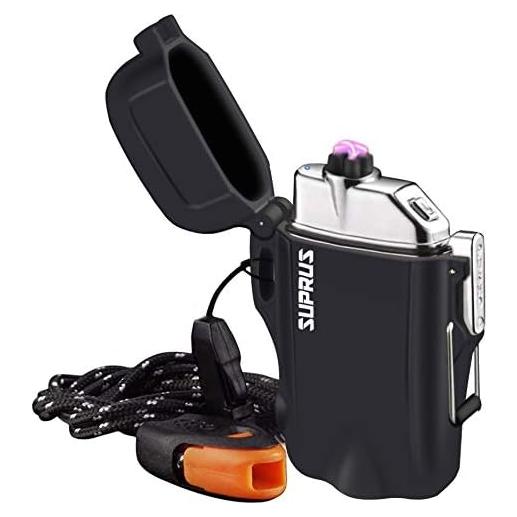 Encendedor Eléctrico Recargable SUPRUS a Prueba de Agua con Linterna