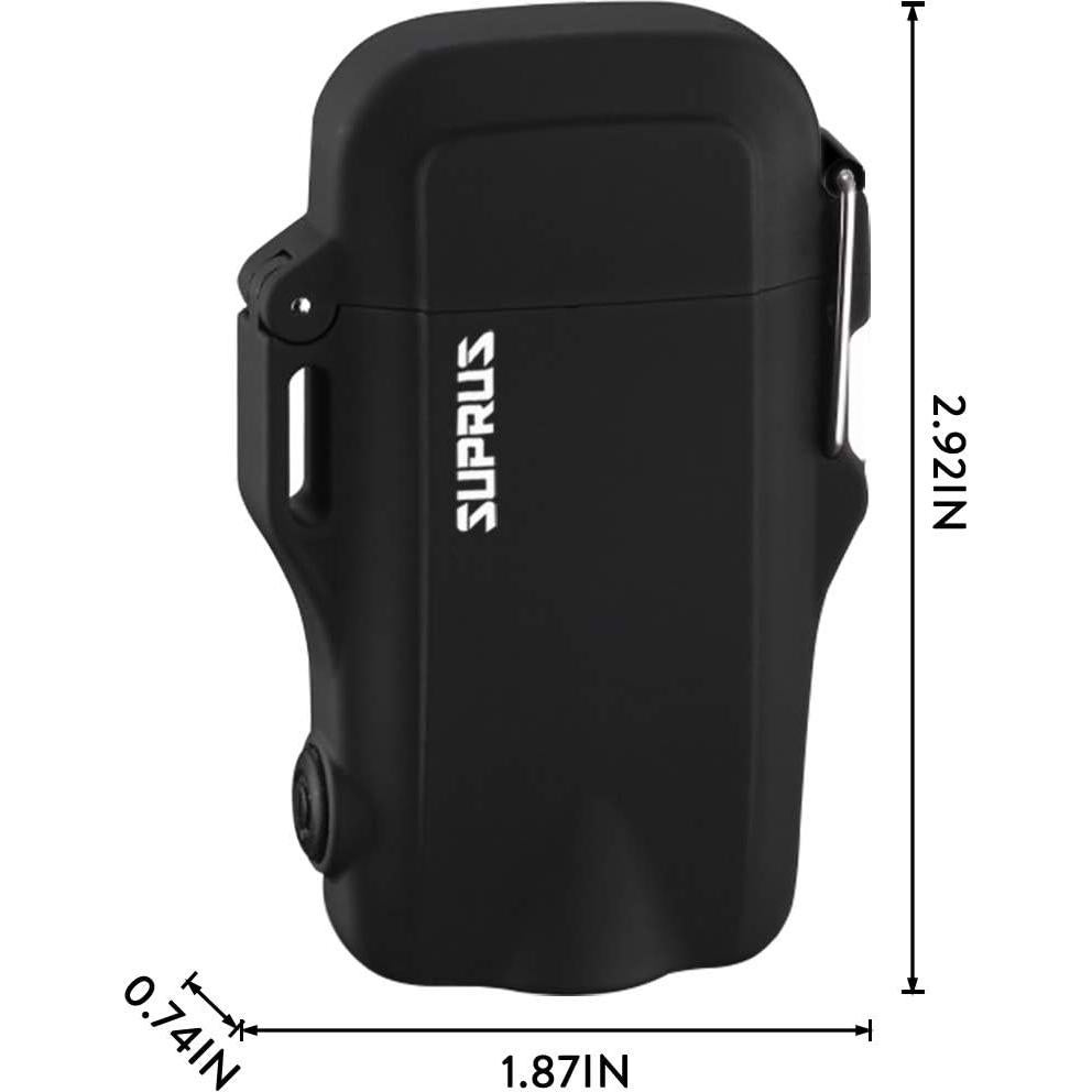 Encendedor Eléctrico Recargable SUPRUS a Prueba de Agua con Linterna