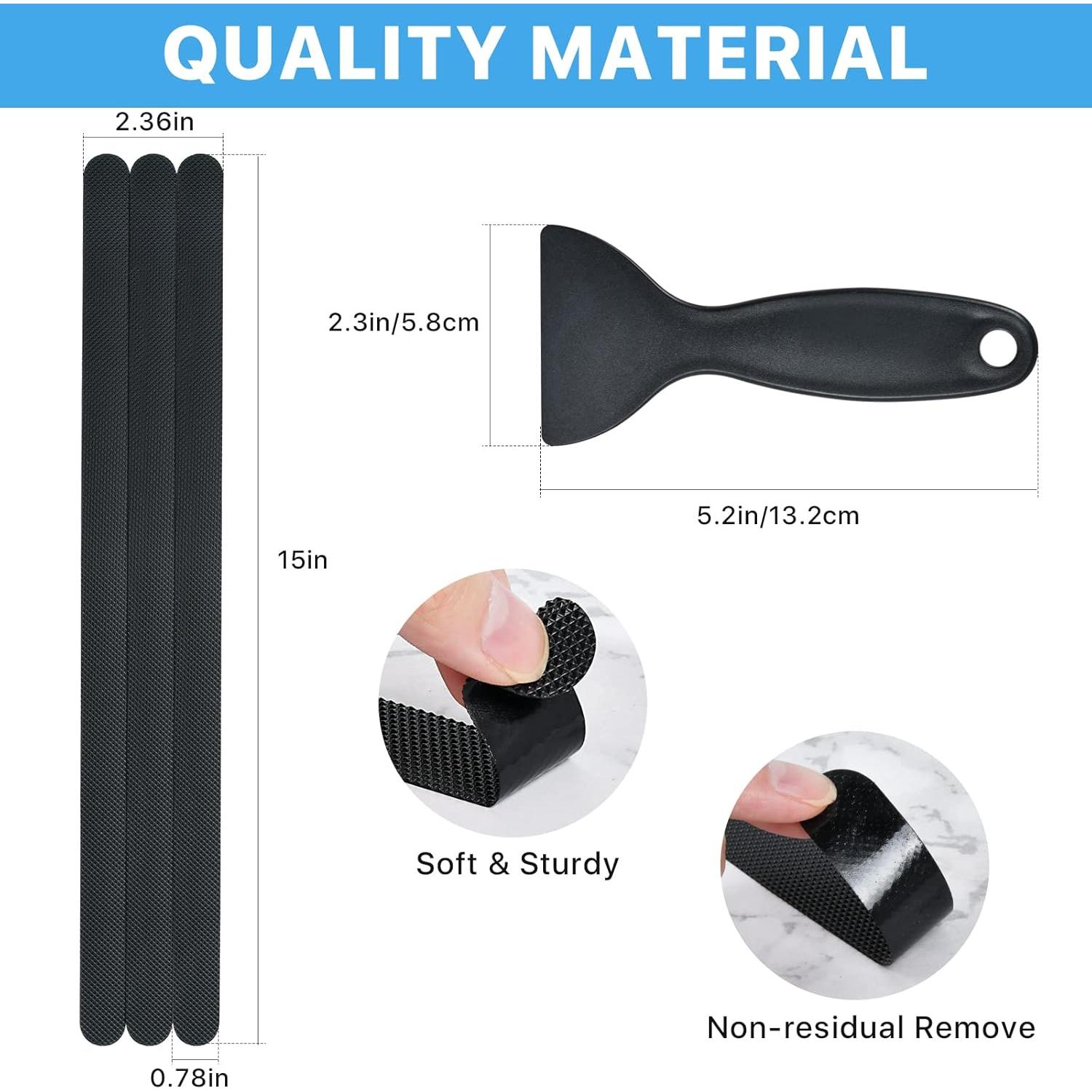 Calcomanías Antideslizantes Supkiir 24 PCS 38x2 cm Negro