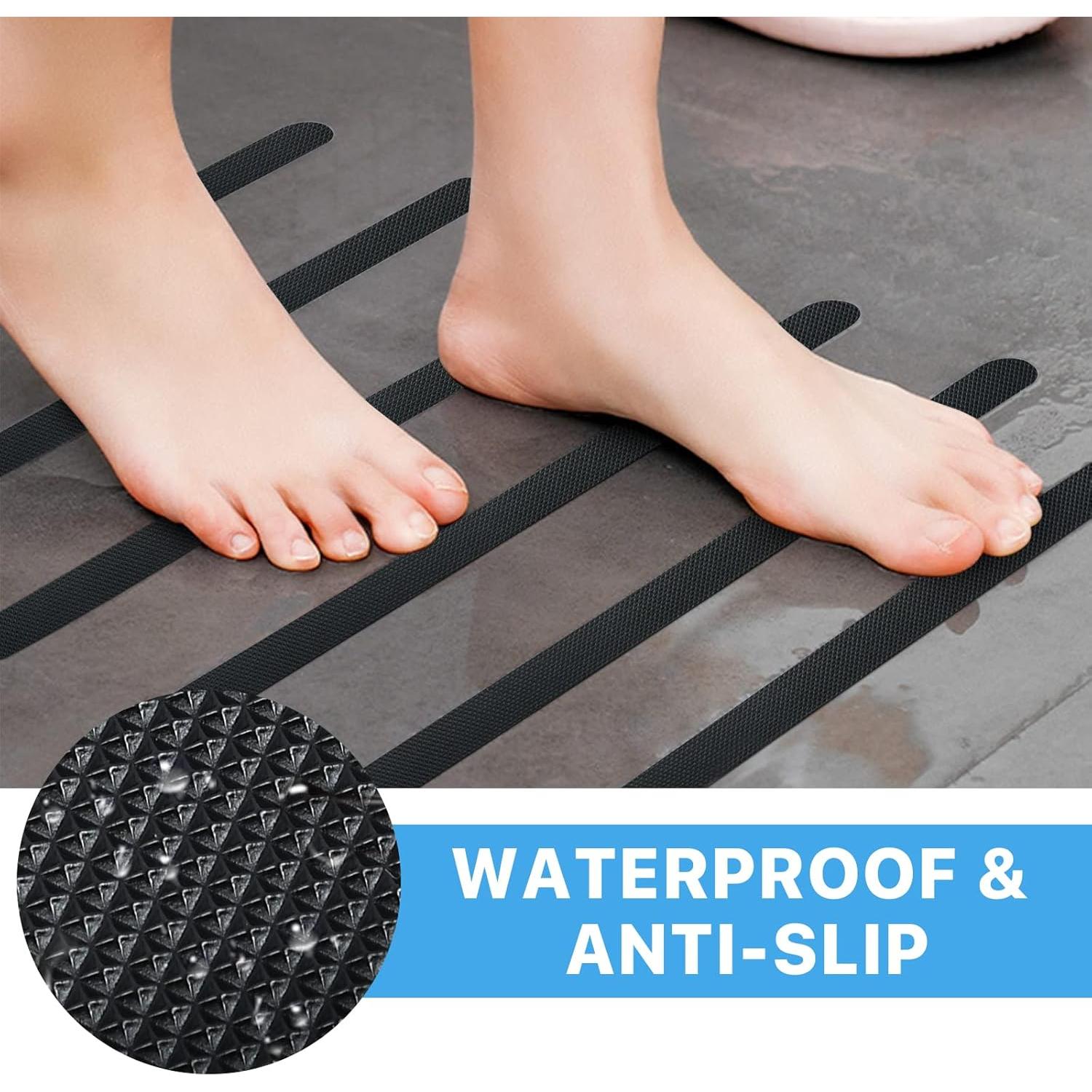 Calcomanías Antideslizantes Supkiir 24 PCS 38x2 cm Negro