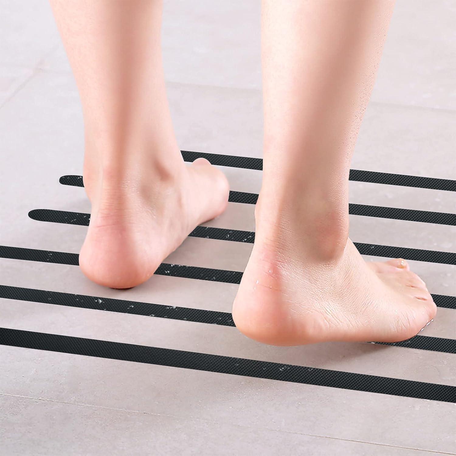 Calcomanías Antideslizantes Supkiir 24 PCS 38x2 cm Negro