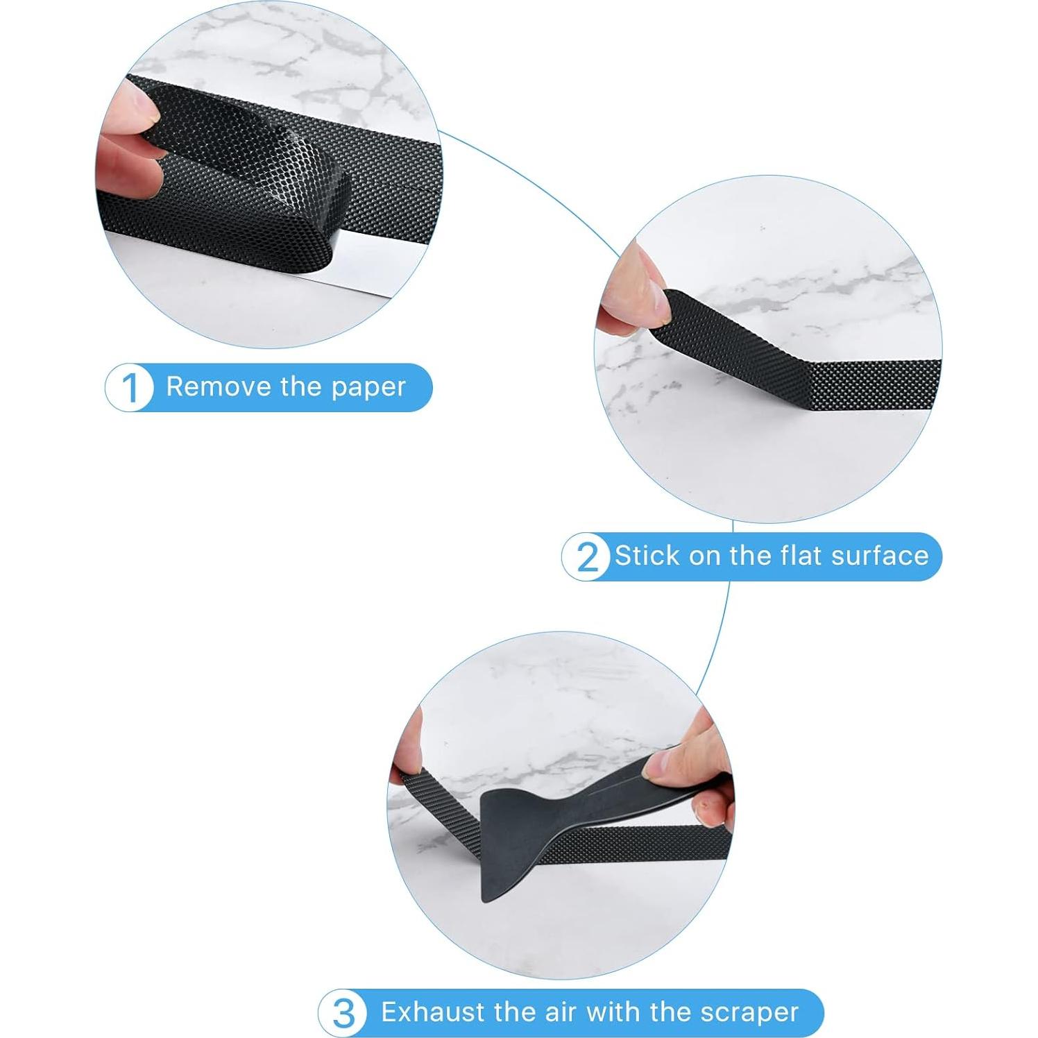 Calcomanías Antideslizantes Supkiir 24 PCS 38x2 cm Negro