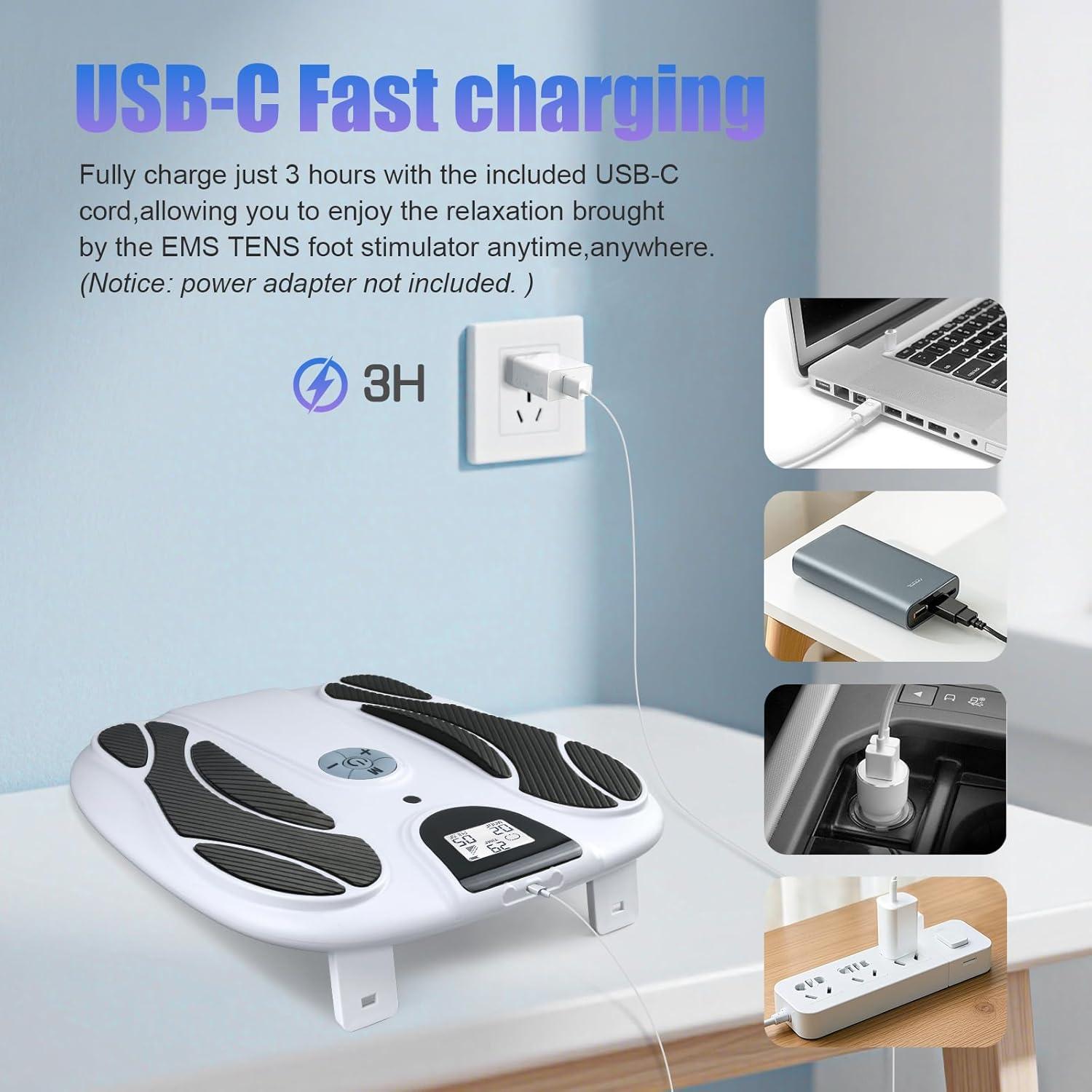 Masajeador de Pies F FIWENE EMS - 10 Modos, 50 Intensidades