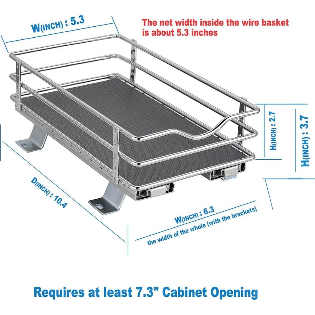 Organizador de Especias Extraíble OCG Cromado 16x26.4 cm