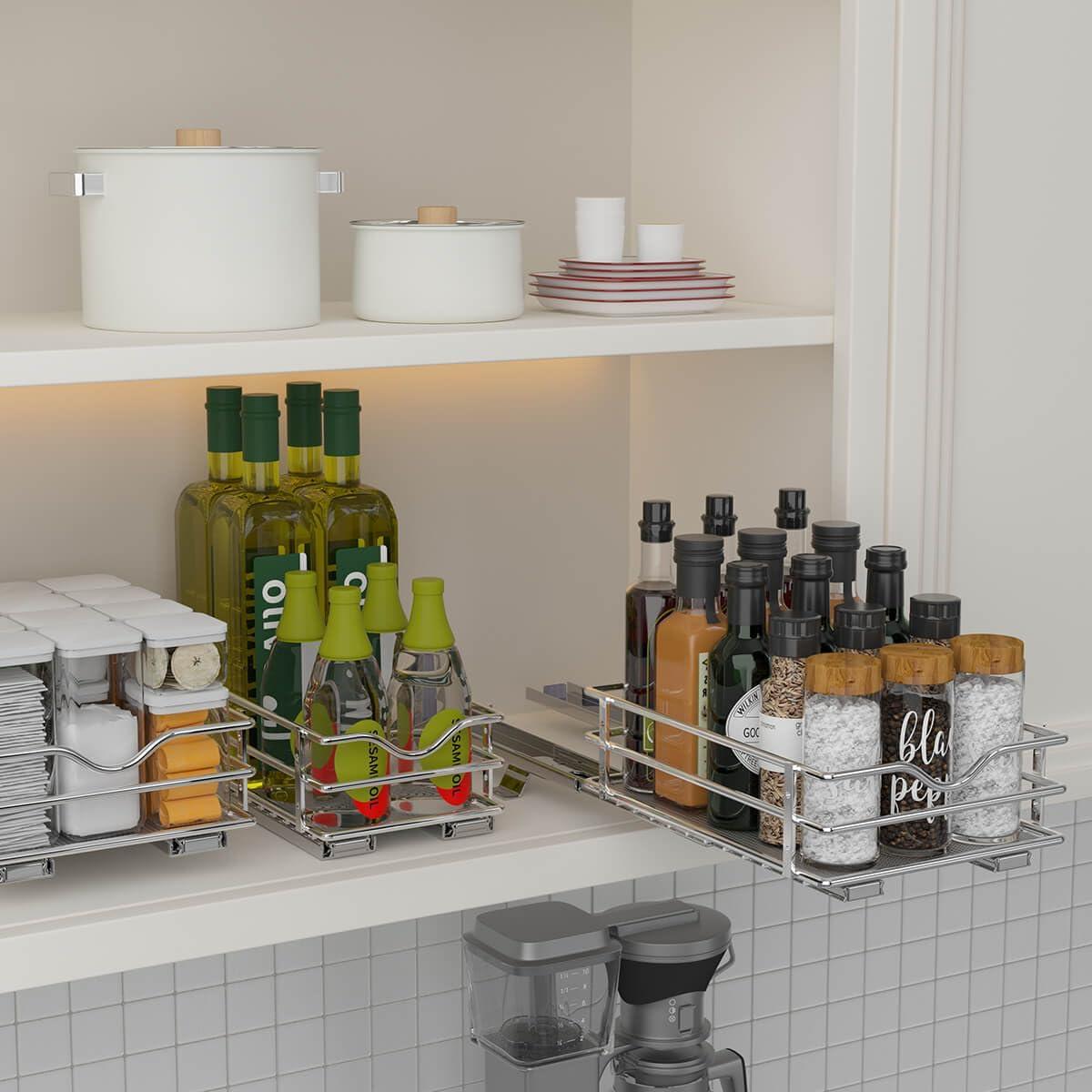 Organizador de Especias Extraíble OCG Cromado 16x26.4 cm
