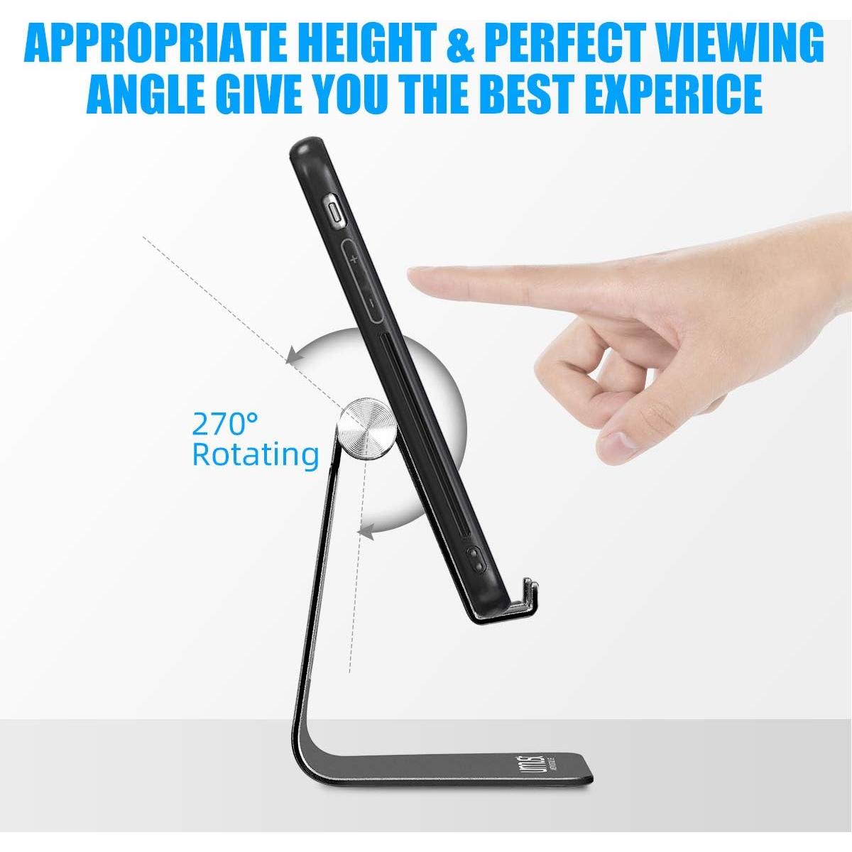 Soporte Ajustable para Teléfono Urmust Negro - Compatible con iPhone y Android