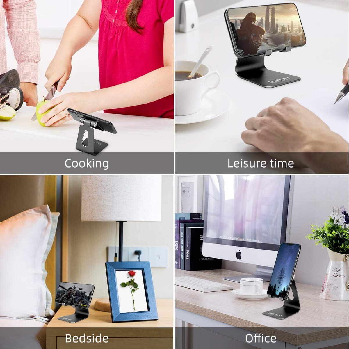 Soporte Ajustable para Teléfono Urmust Negro - Compatible con iPhone y Android