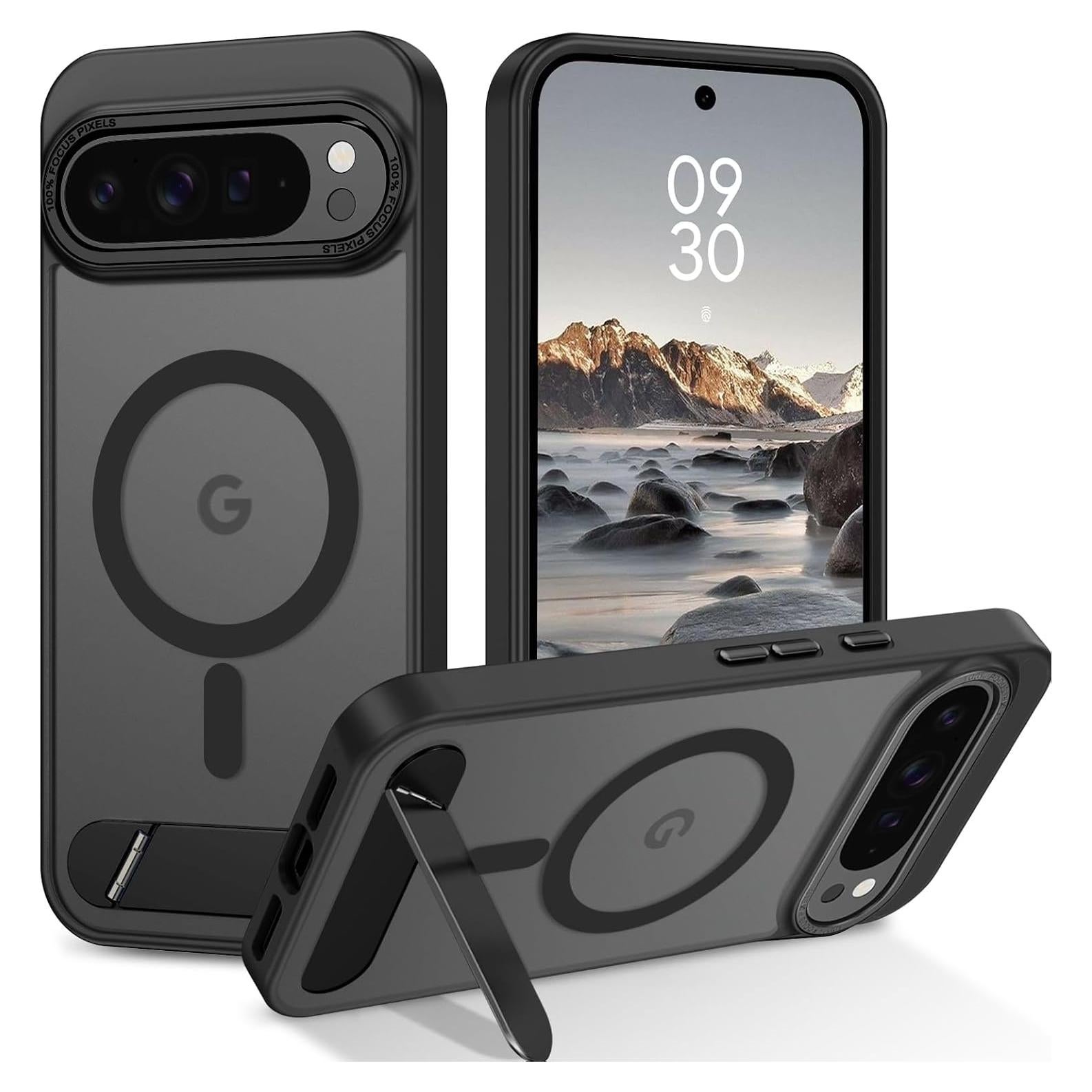 Funda Magnética Telaso para Google Pixel 9 Pro XL, TPU Negro