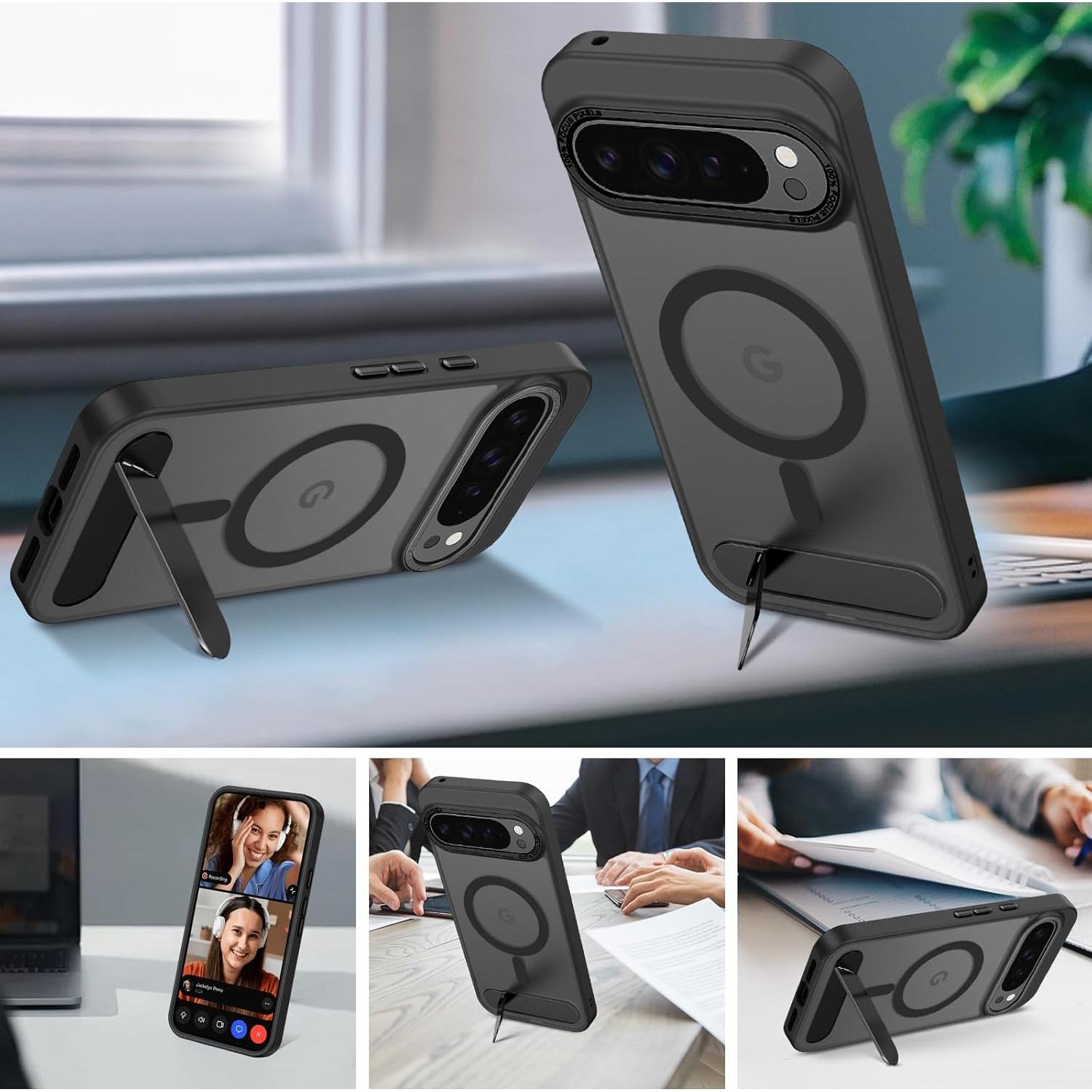 Funda Magnética Telaso para Google Pixel 9 Pro XL, TPU Negro