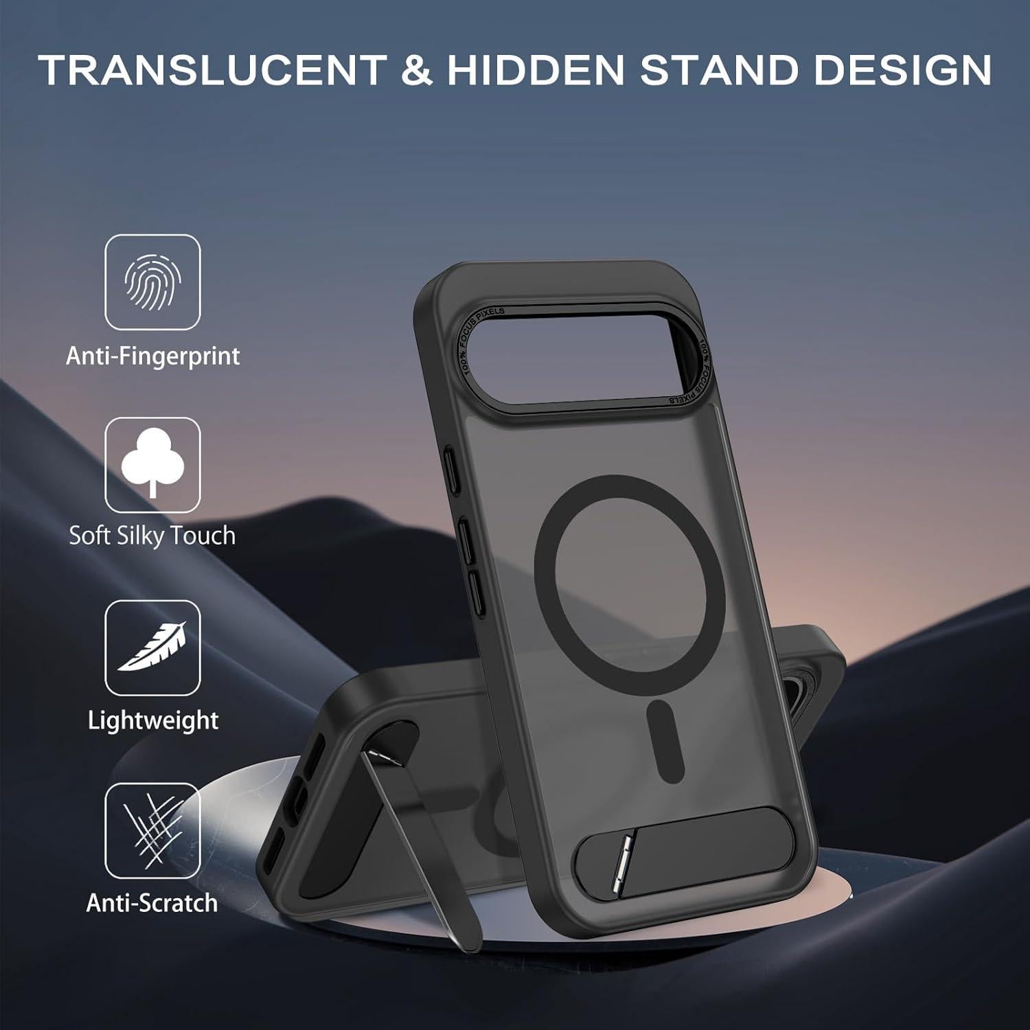 Funda Magnética Telaso para Google Pixel 9 Pro XL, TPU Negro