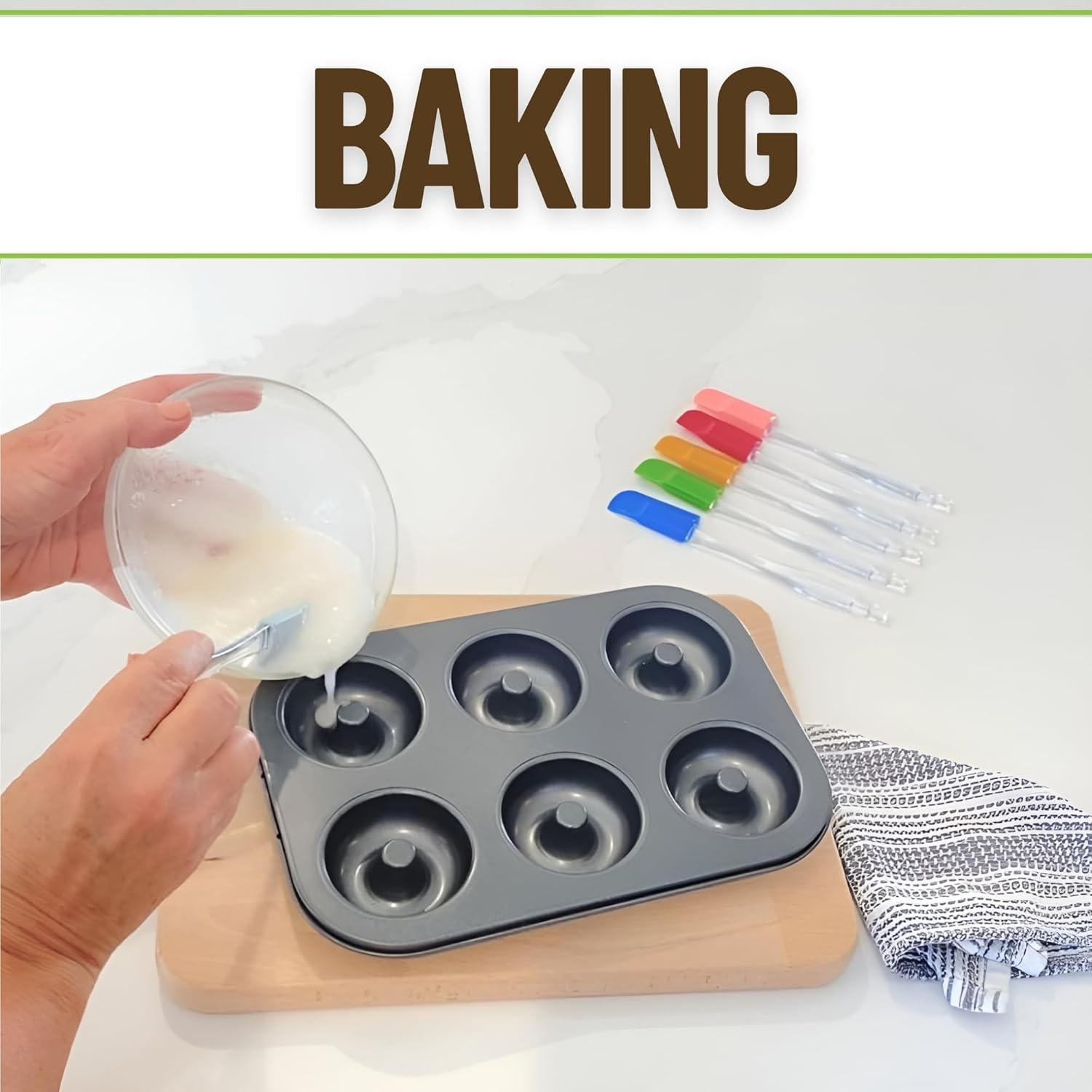 Set de 6 Espátulas de Silicona Evelots para Cocina - Resistentes al Calor