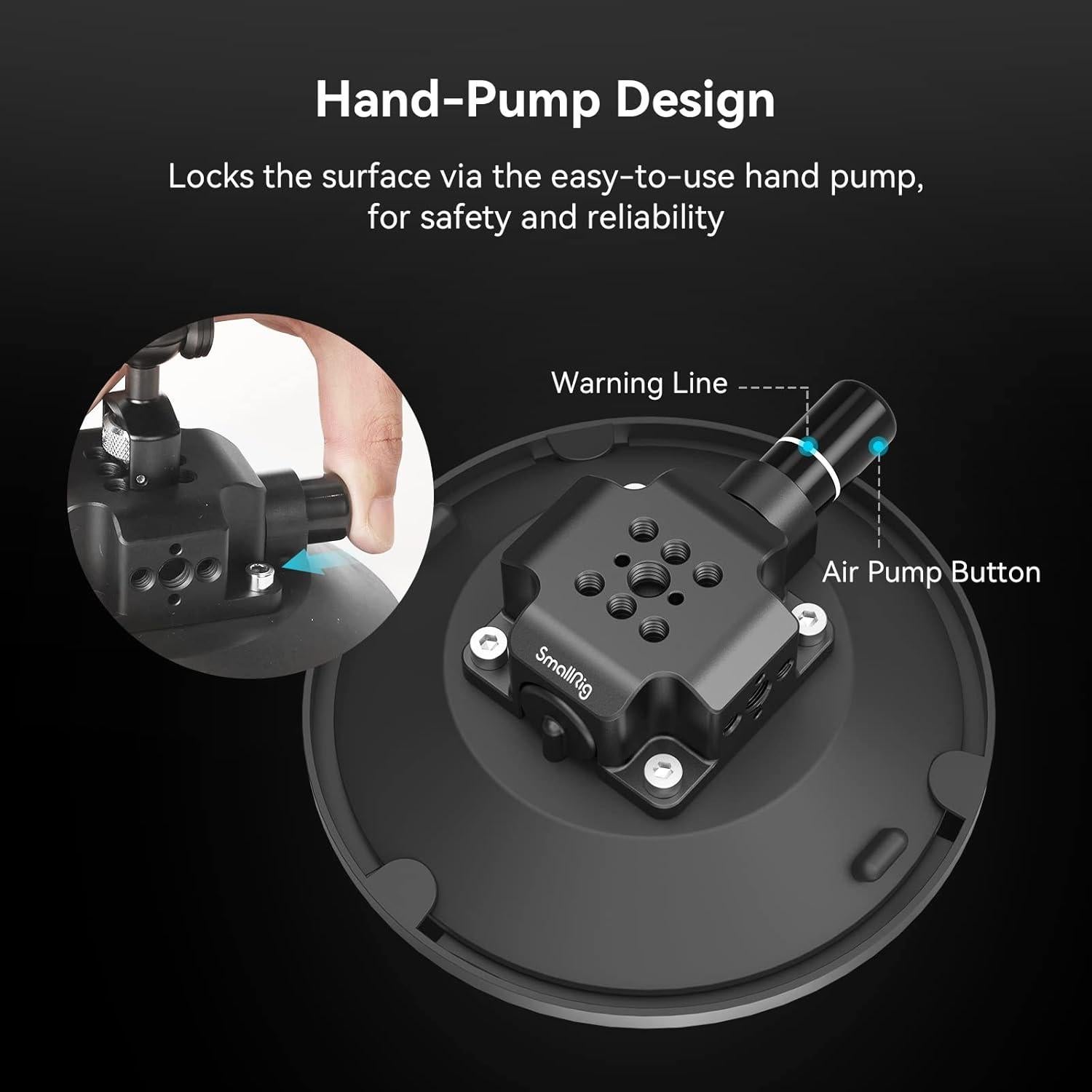 Soporte de cámara con ventosa 15cm SmallRig 4114 - Carga 8kg