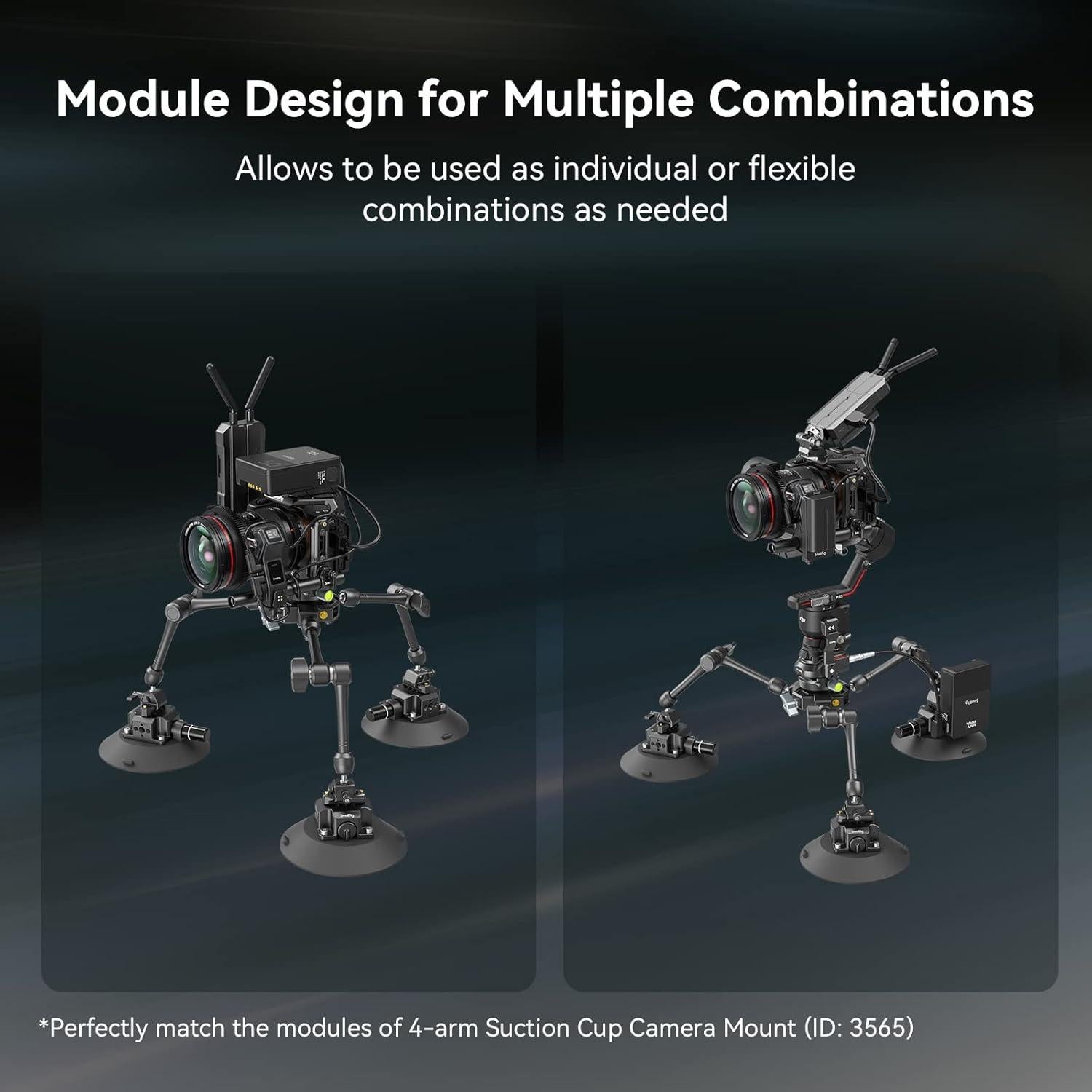 Soporte de cámara con ventosa 15cm SmallRig 4114 - Carga 8kg