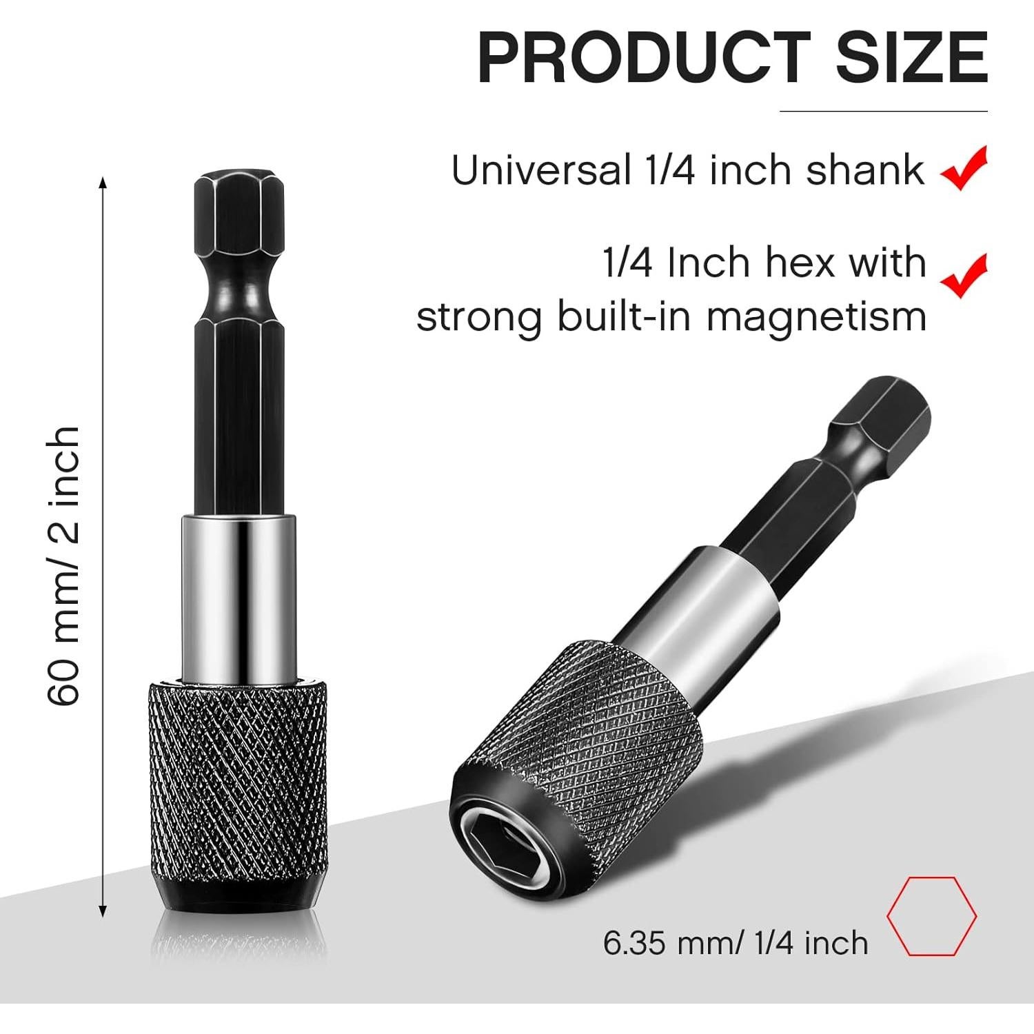 Soporte de Broca Magnético Chumia 5 Pcs 6.35mm Hexagonal