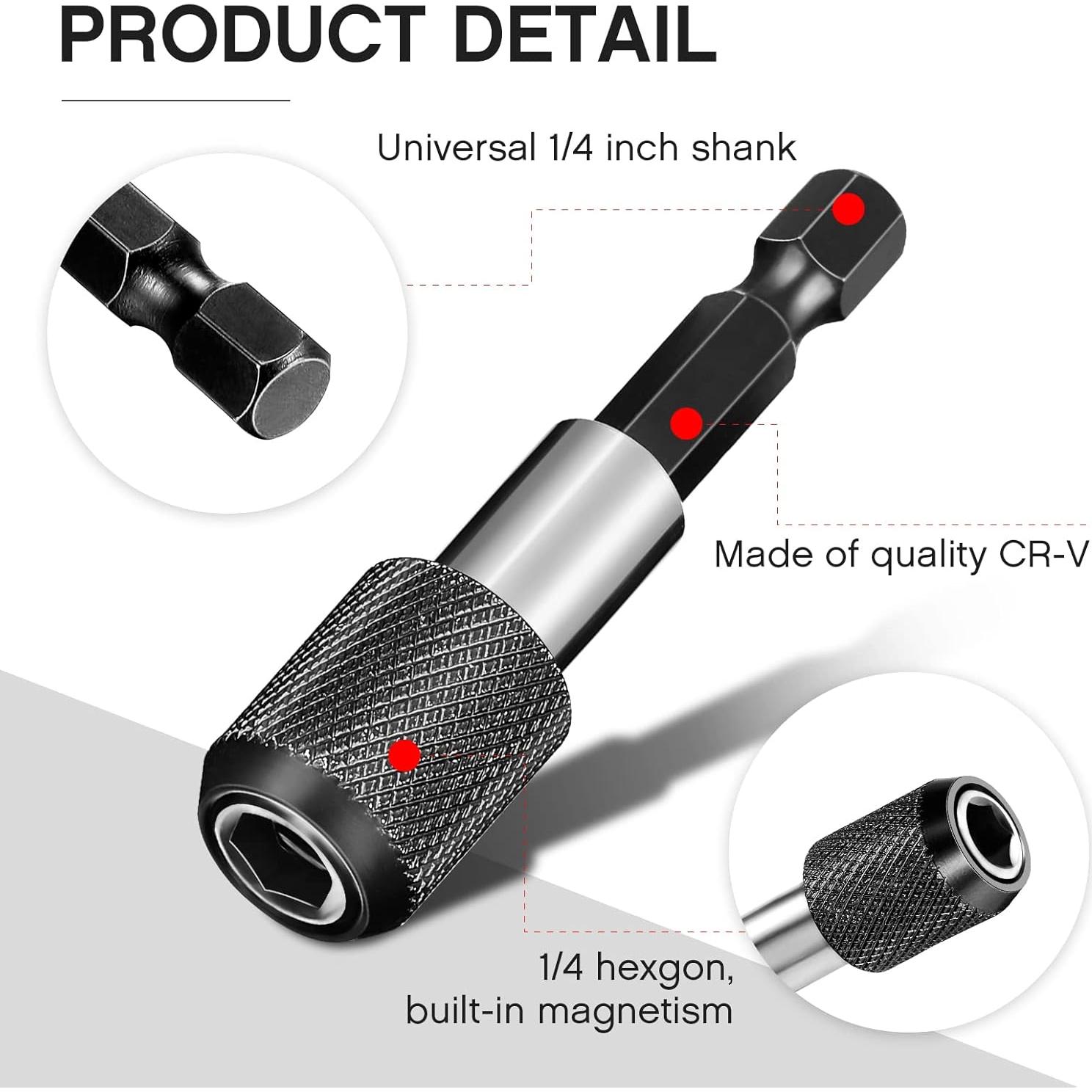 Soporte de Broca Magnético Chumia 5 Pcs 6.35mm Hexagonal