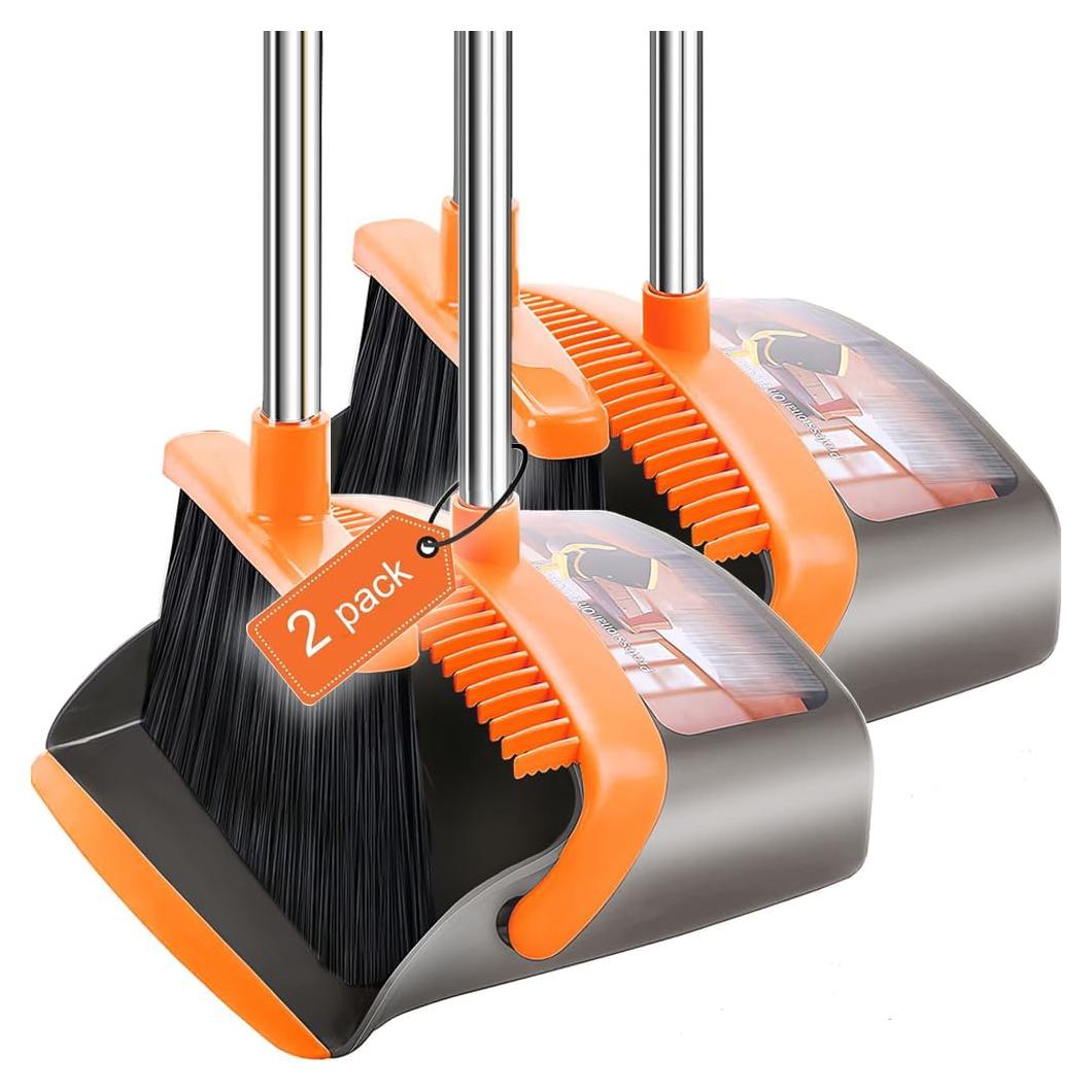 Escoba Vertical Mejorada DJDTDTY con Recogedor 2 Piezas 132 cm