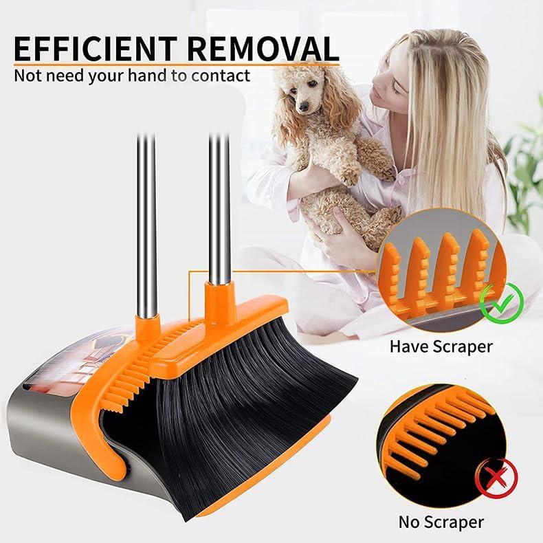 Escoba Vertical Mejorada DJDTDTY con Recogedor 2 Piezas 132 cm