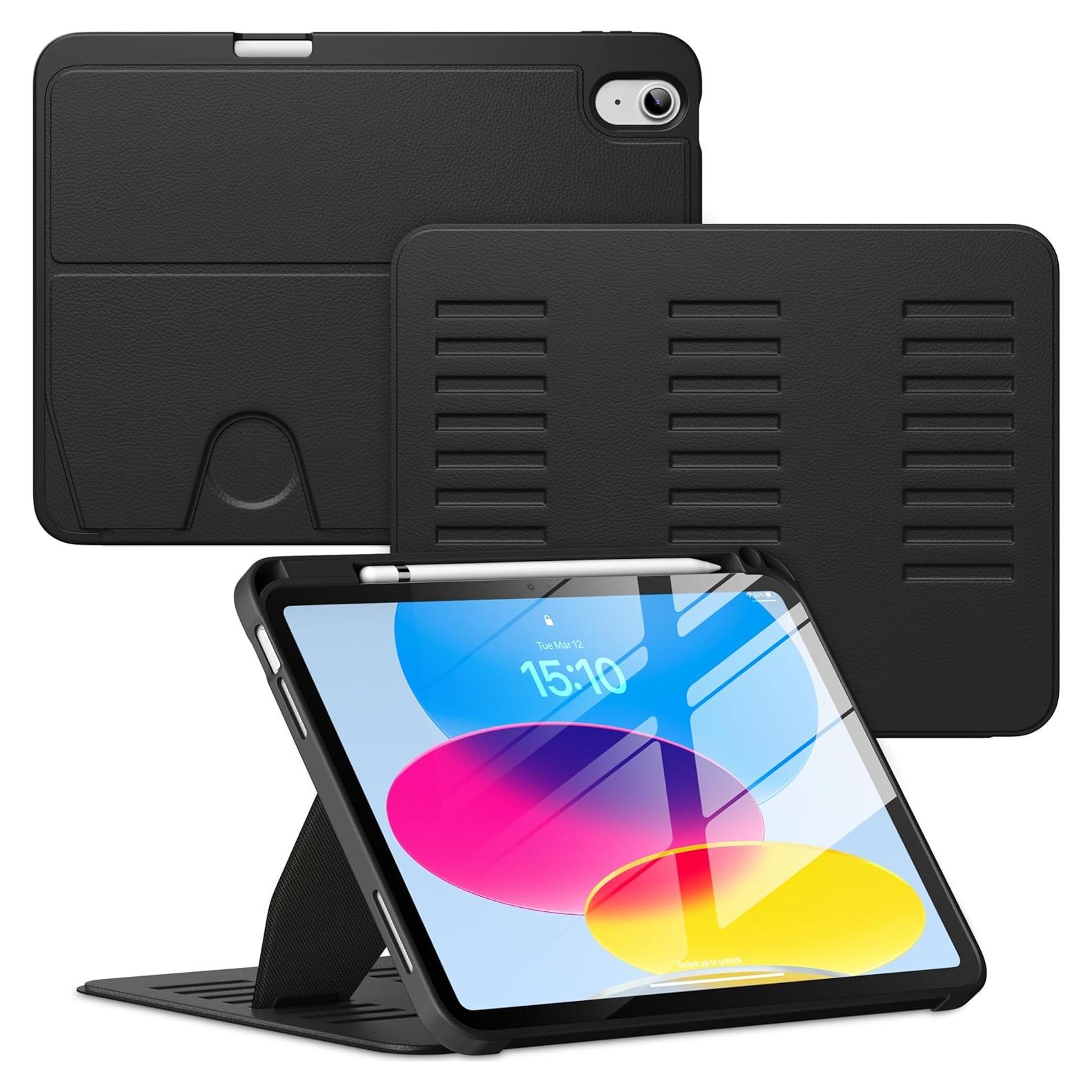 Funda VIKESI para iPad 11" A16 2025 y 10.9" 2022, Negro