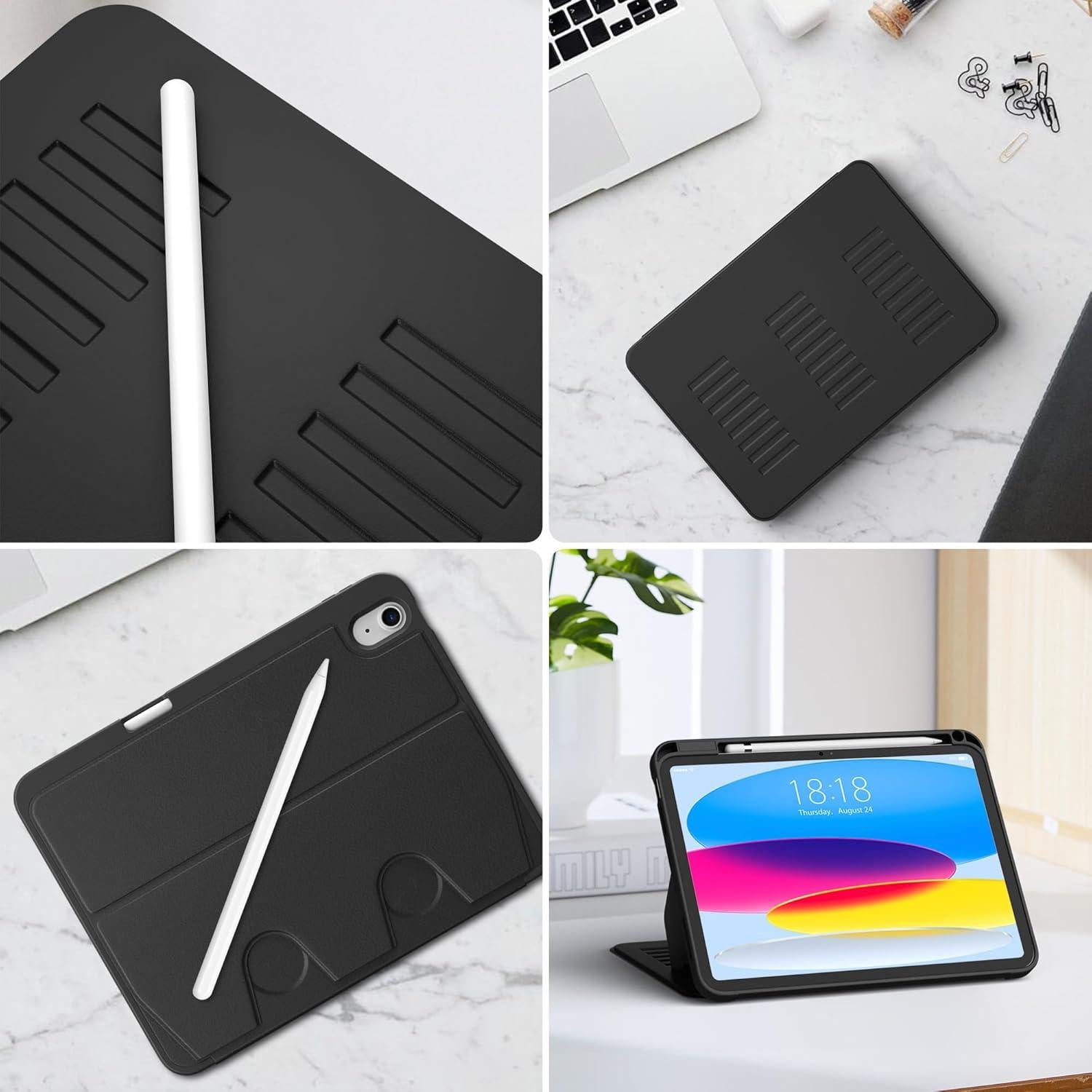 Funda VIKESI para iPad 11" A16 2025 y 10.9" 2022, Negro