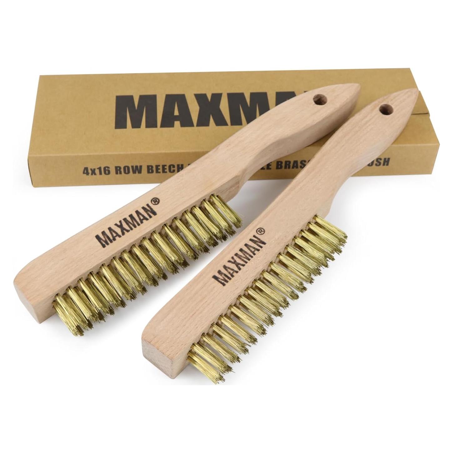 Juego de Cepillos de Alambre de Latón MAXMAN 2Pcs 25.4cm