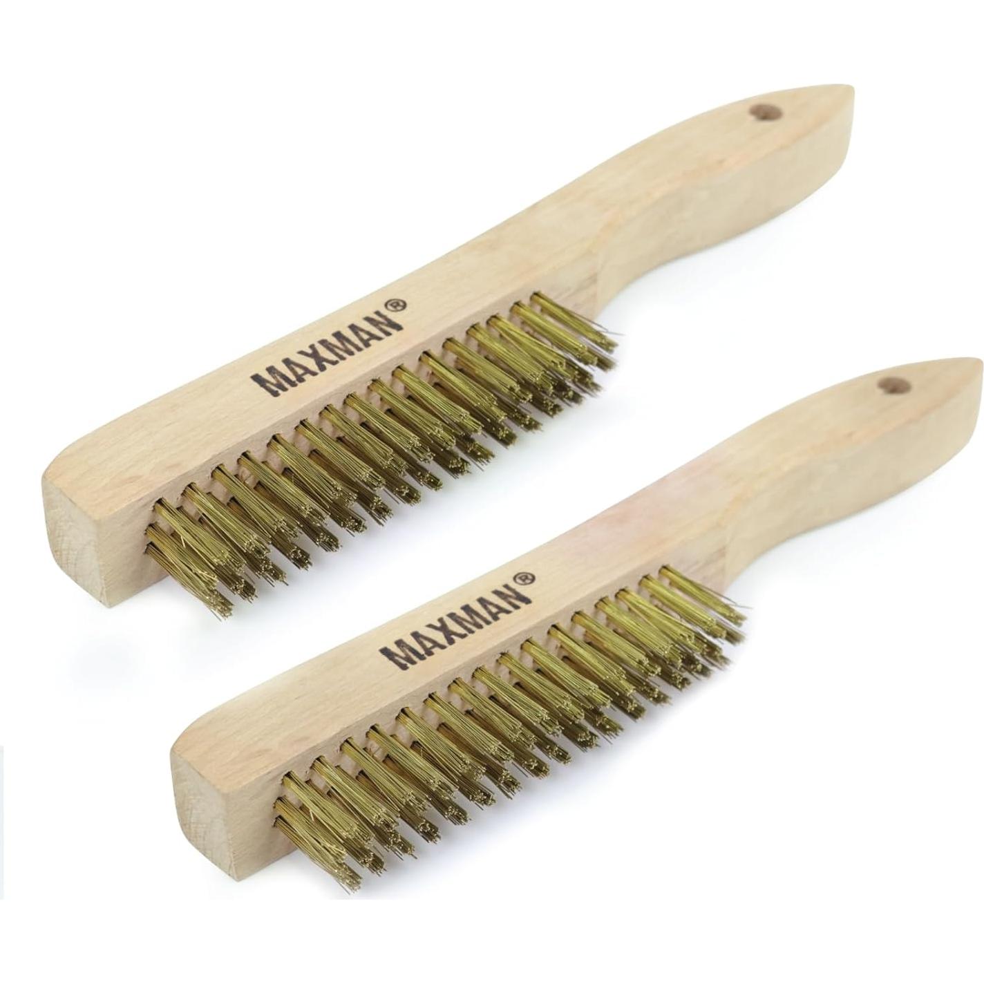 Juego de Cepillos de Alambre de Latón MAXMAN 2Pcs 25.4cm