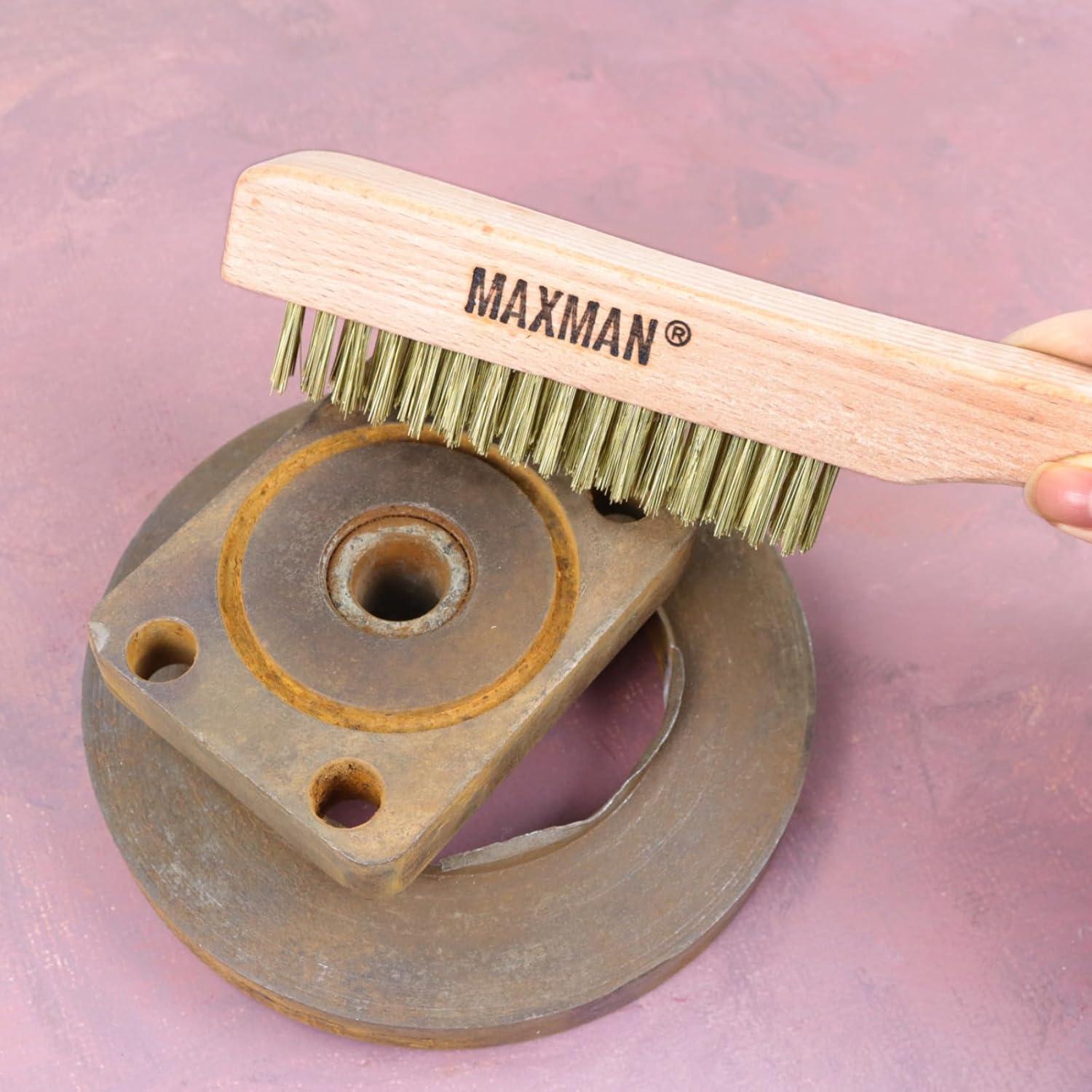 Juego de Cepillos de Alambre de Latón MAXMAN 2Pcs 25.4cm