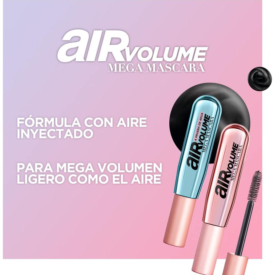 Máscara Mega Volumen Air Volume L'Oreal Paris 8.8 ml Negra