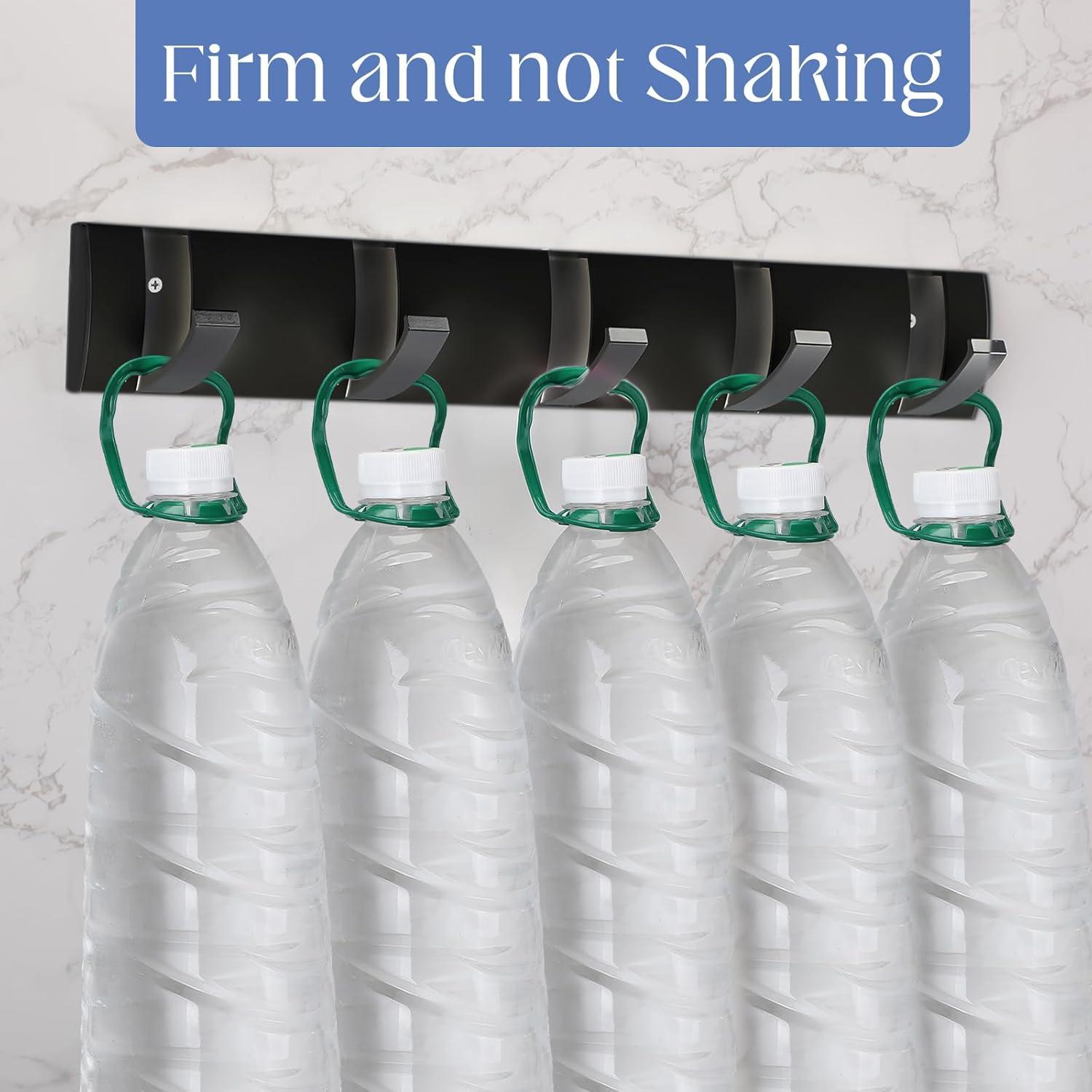 Perchero de Pared Wesiti 2 Pack Aluminio Negro 10 Ganchos