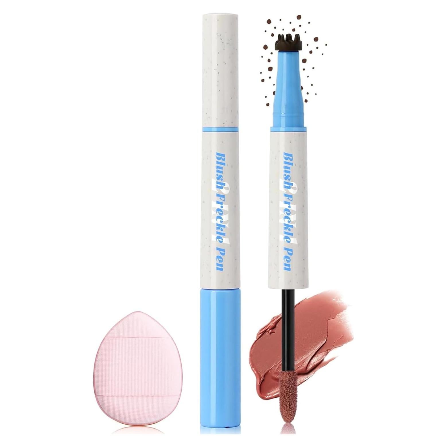 Bolígrafo 2 en 1 Rubor y Sello de Pecas Firstfly - Naranja Coral