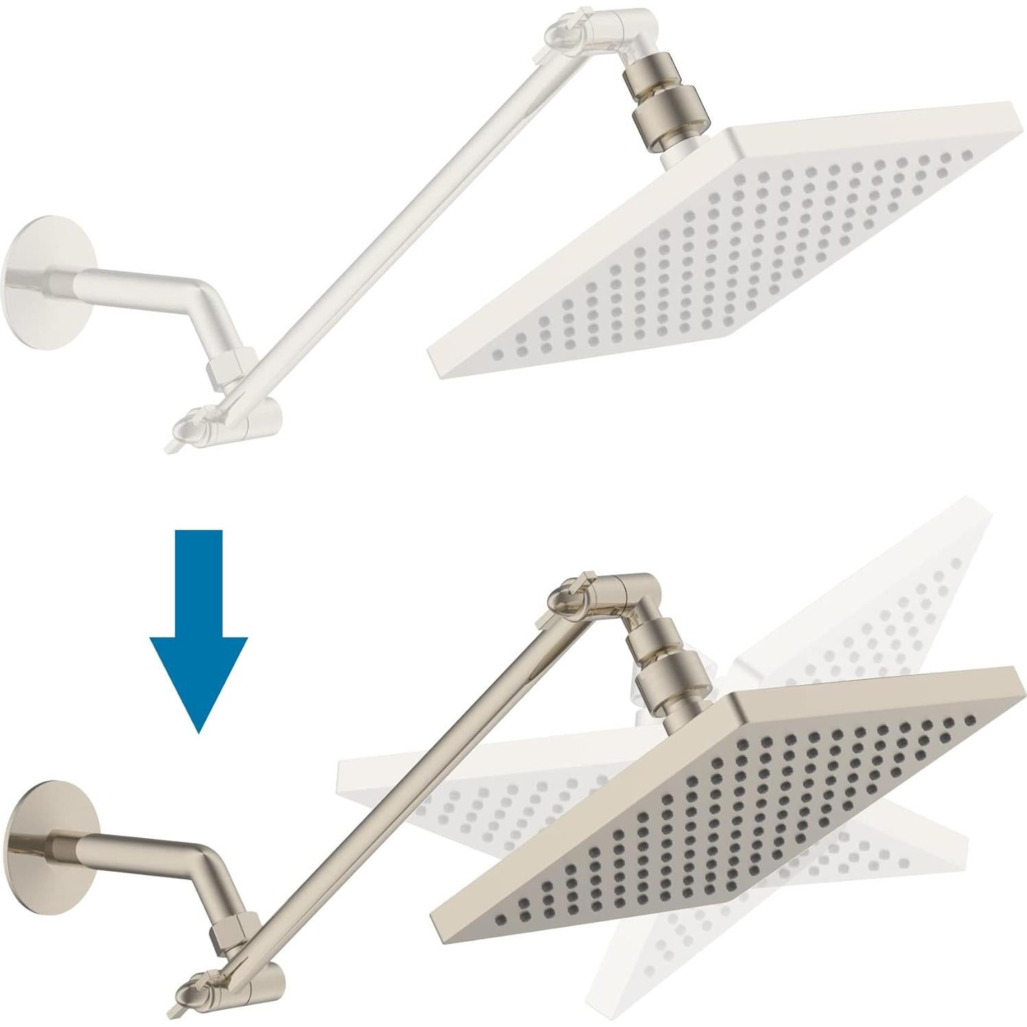 Adaptador de Cabezal de Ducha Hibbent de Latón con Junta Giratoria