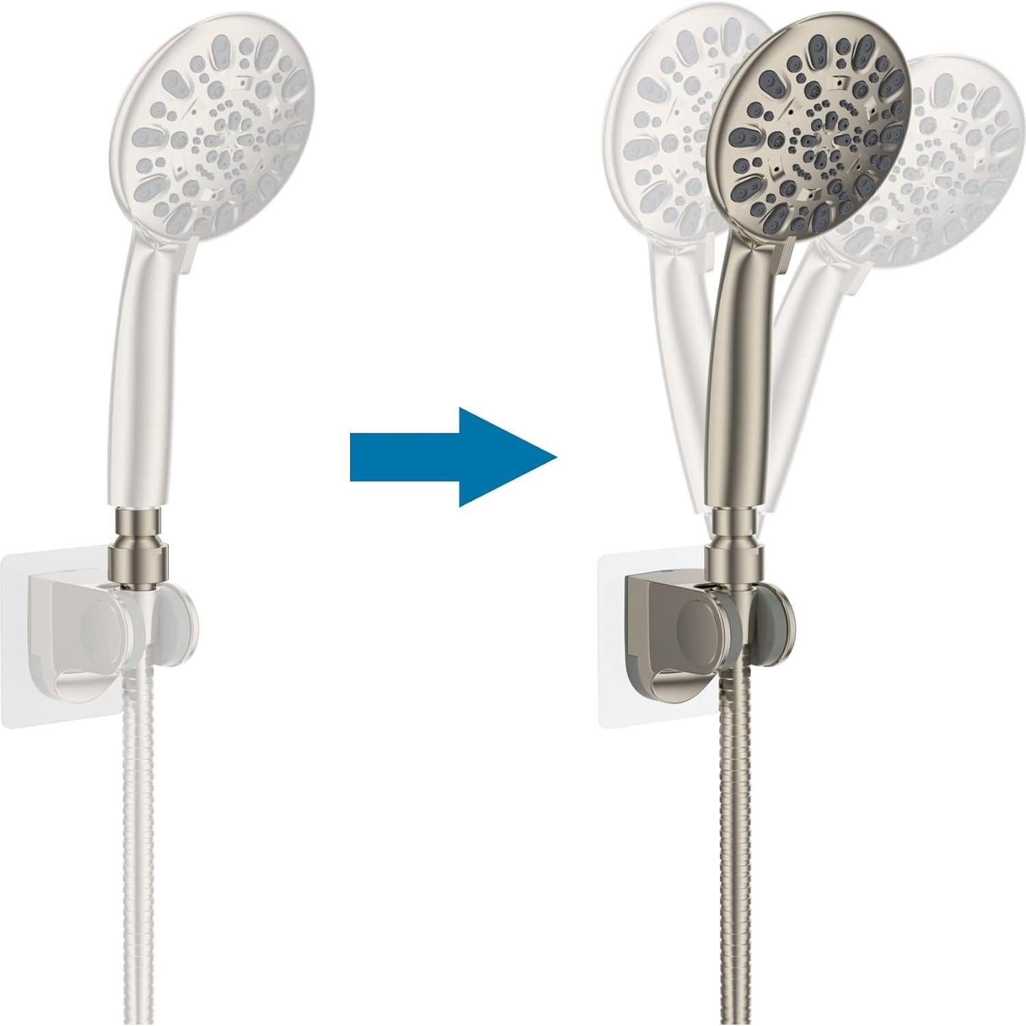 Adaptador de Cabezal de Ducha Hibbent de Latón con Junta Giratoria