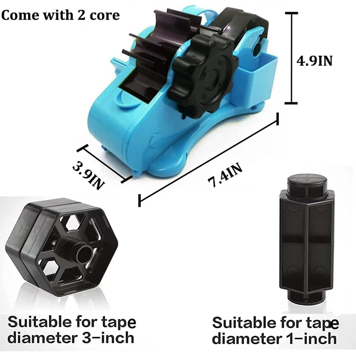 Dispensador de Cinta Térmica SHDSL Azul Semiautomático 1" y 3"