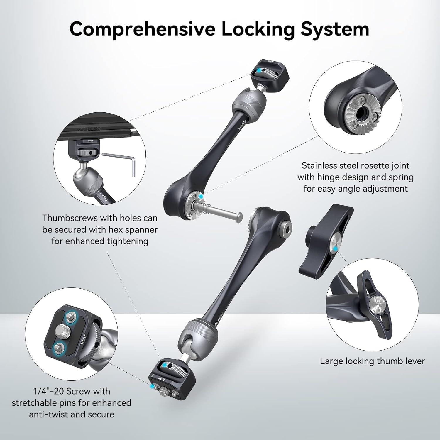 Brazo Mágico Rosette SMALLRIG 3959 28cm 3kg para Cámaras